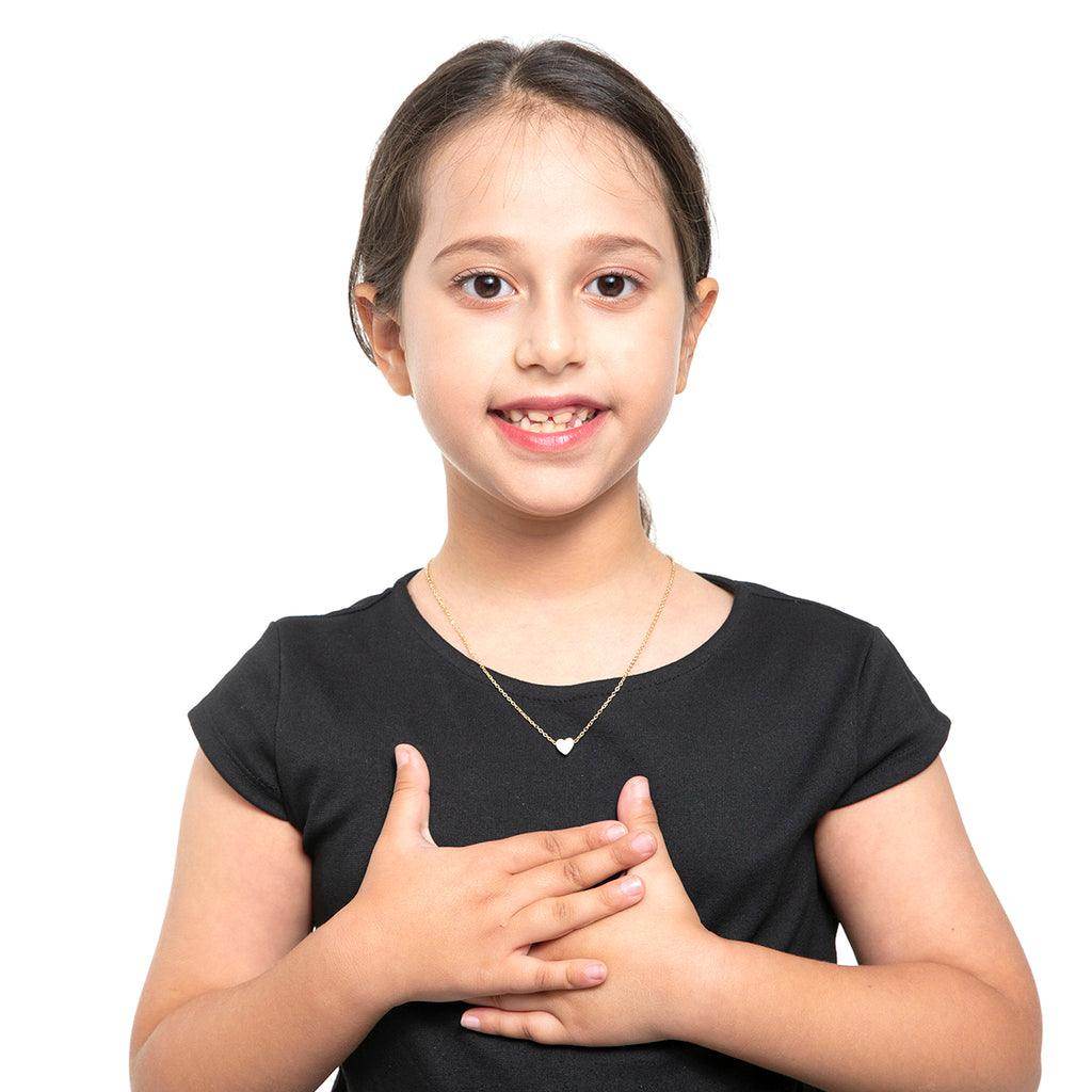 Kids Christmas Necklace - Heart Necklace for Kids - Giftsmojo