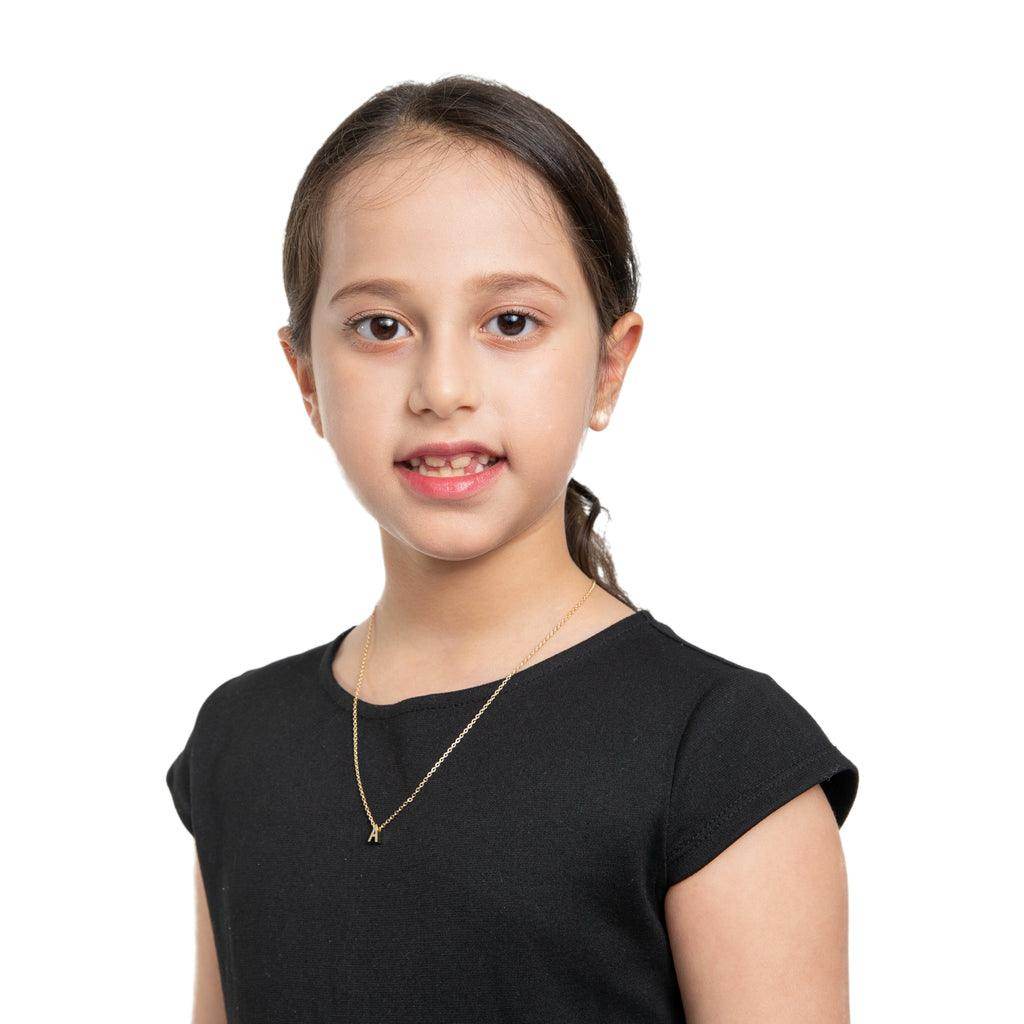 Kids Initial Letter Necklace Christmas Gift for Kids - Giftsmojo