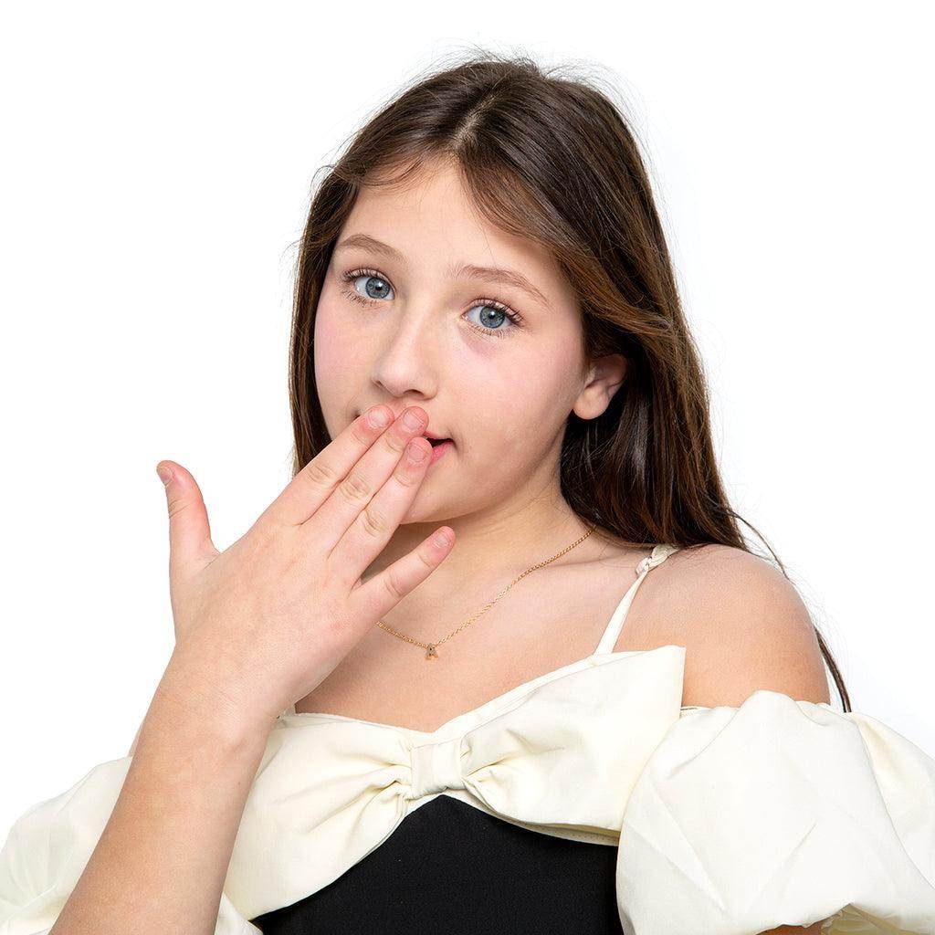 Kids Initial Letter Necklace Christmas Gift for Kids - Giftsmojo