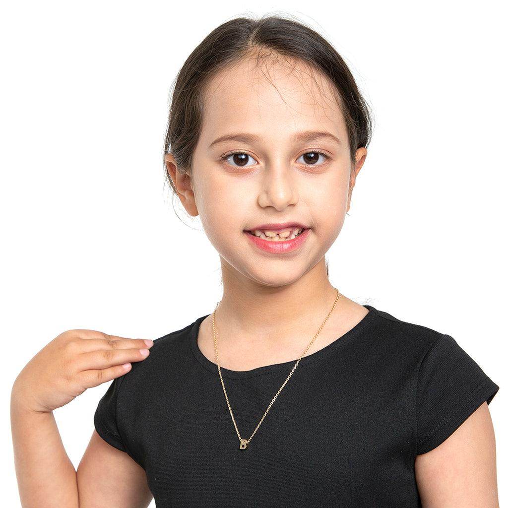Kids Initial Letter Necklace Christmas Gift for Kids - Giftsmojo