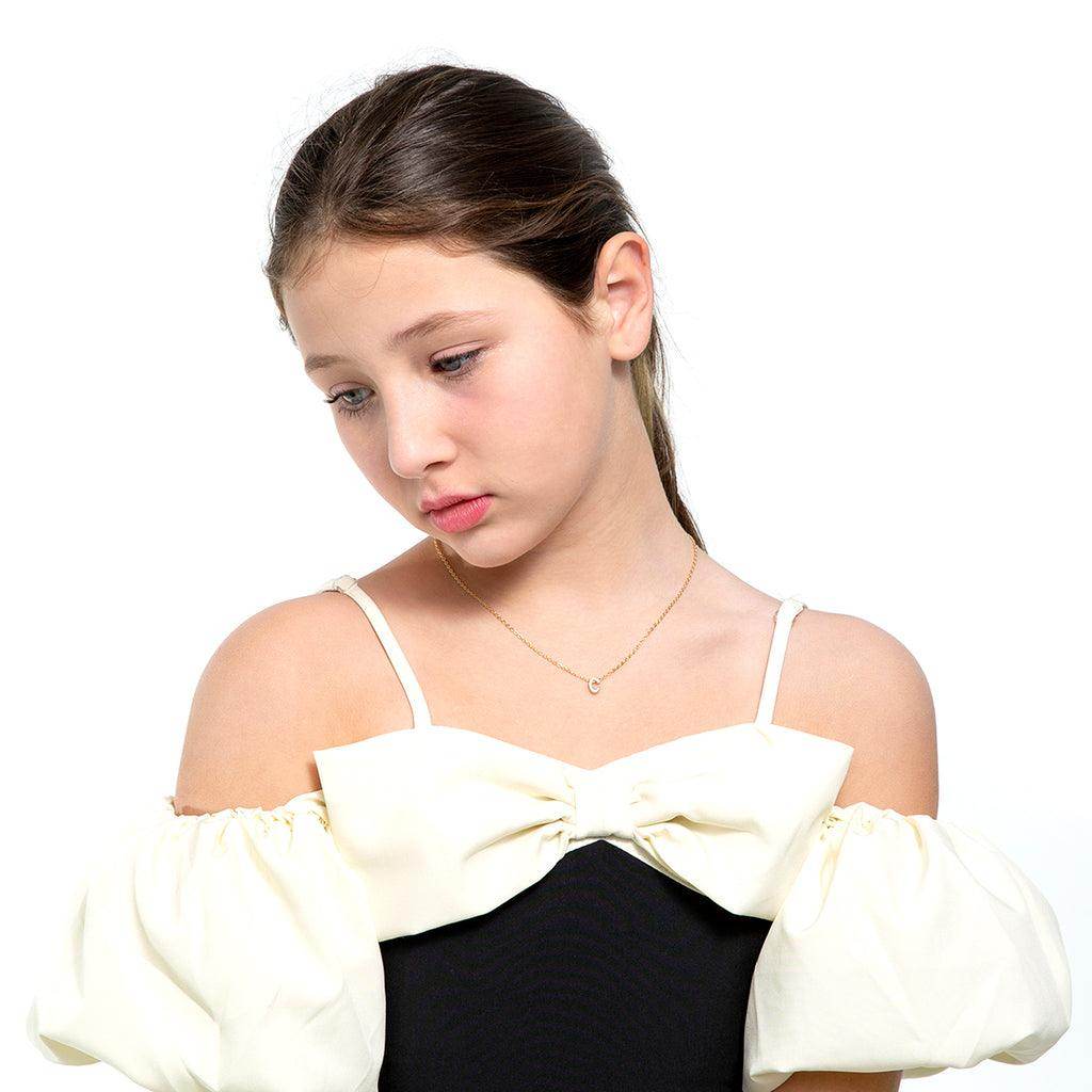 Kids Initial Letter Necklace Christmas Gift for Kids - Giftsmojo