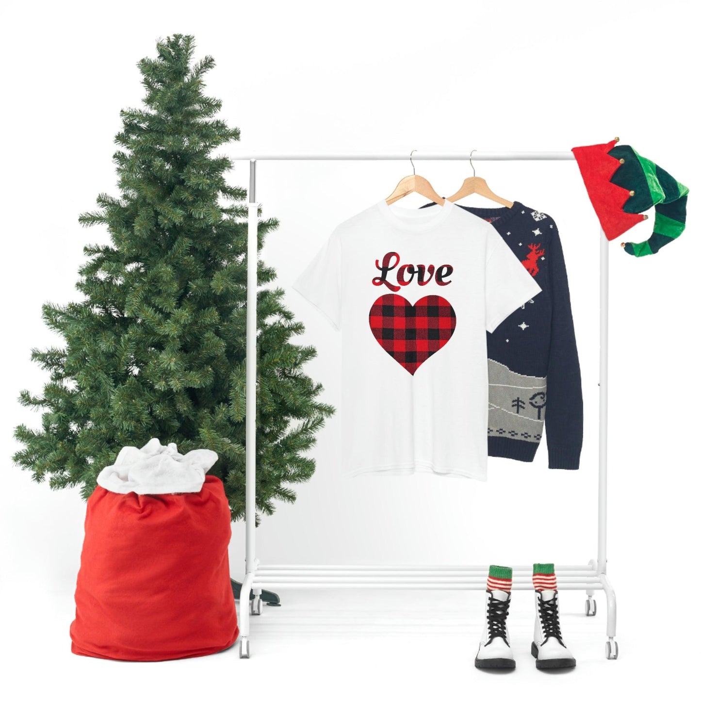 Plaid Love Heart Tee