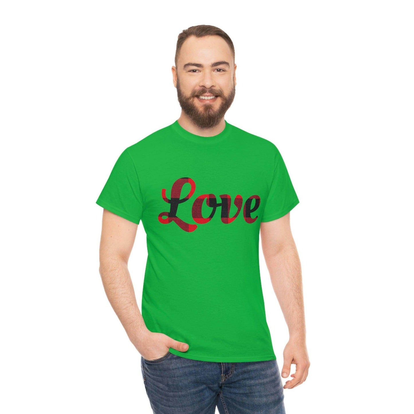Plaid love T-Shirt - Giftsmojo