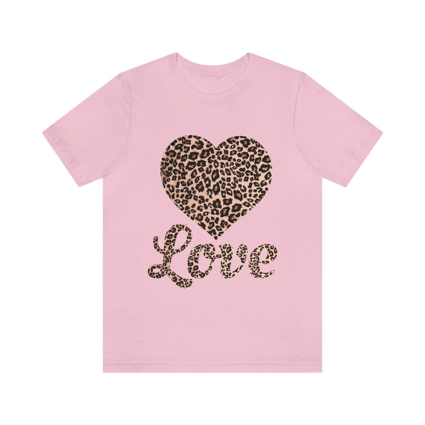 Leopard Print, Love Heart Tee, - Giftsmojo