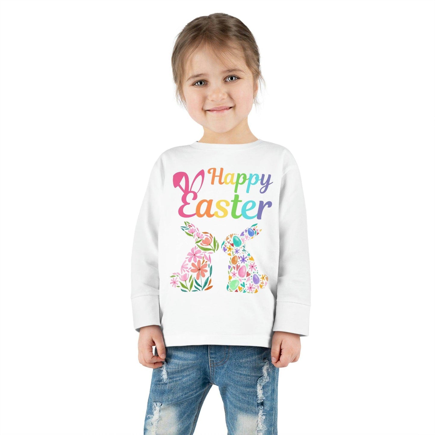 Happy Easter Toddler Long Sleeve Tee - Giftsmojo