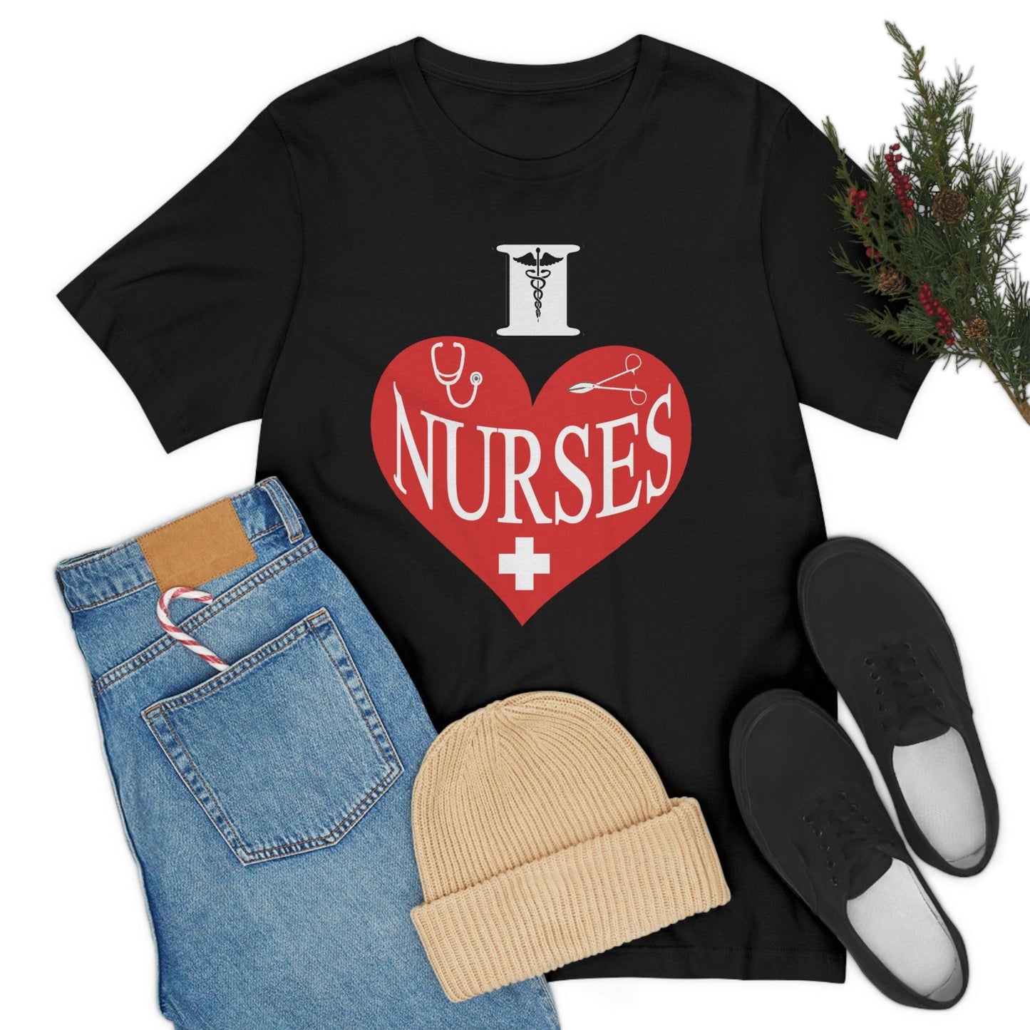 I love Nurses Tee - Giftsmojo