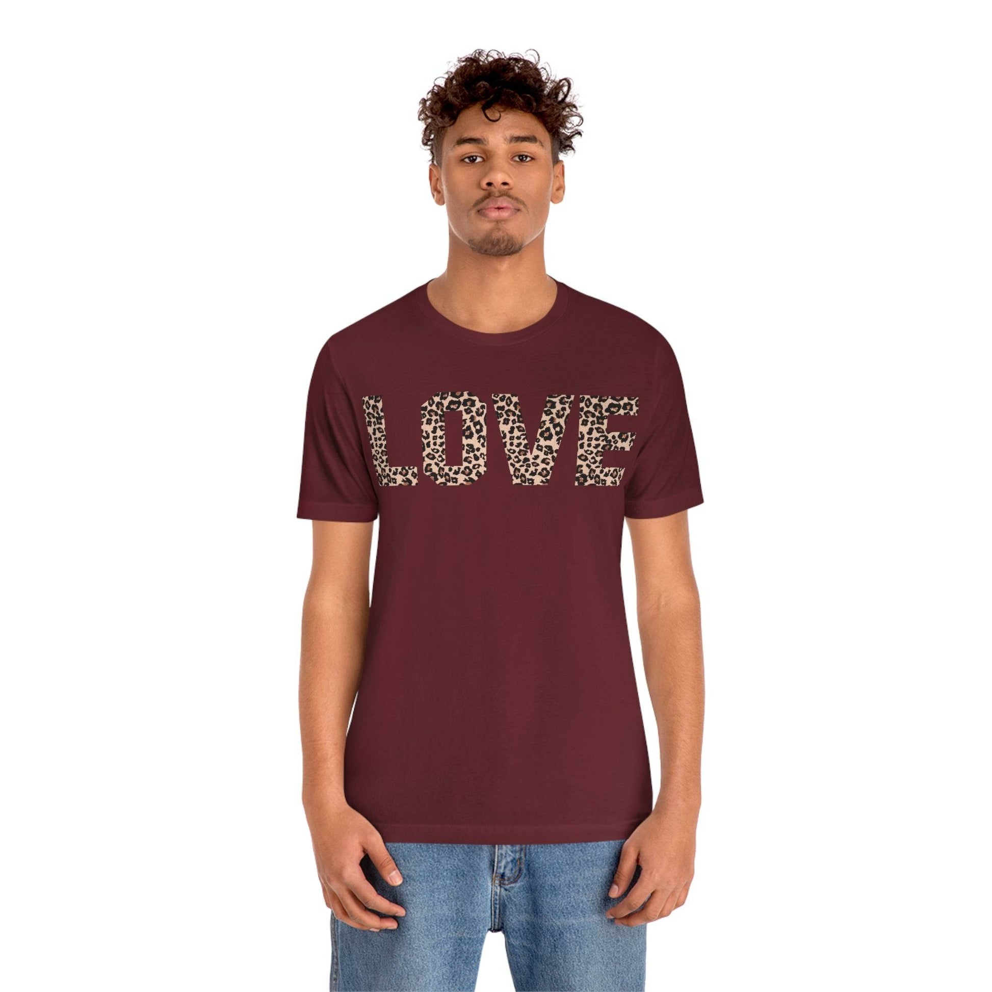 Leopard print love Tee - Giftsmojo