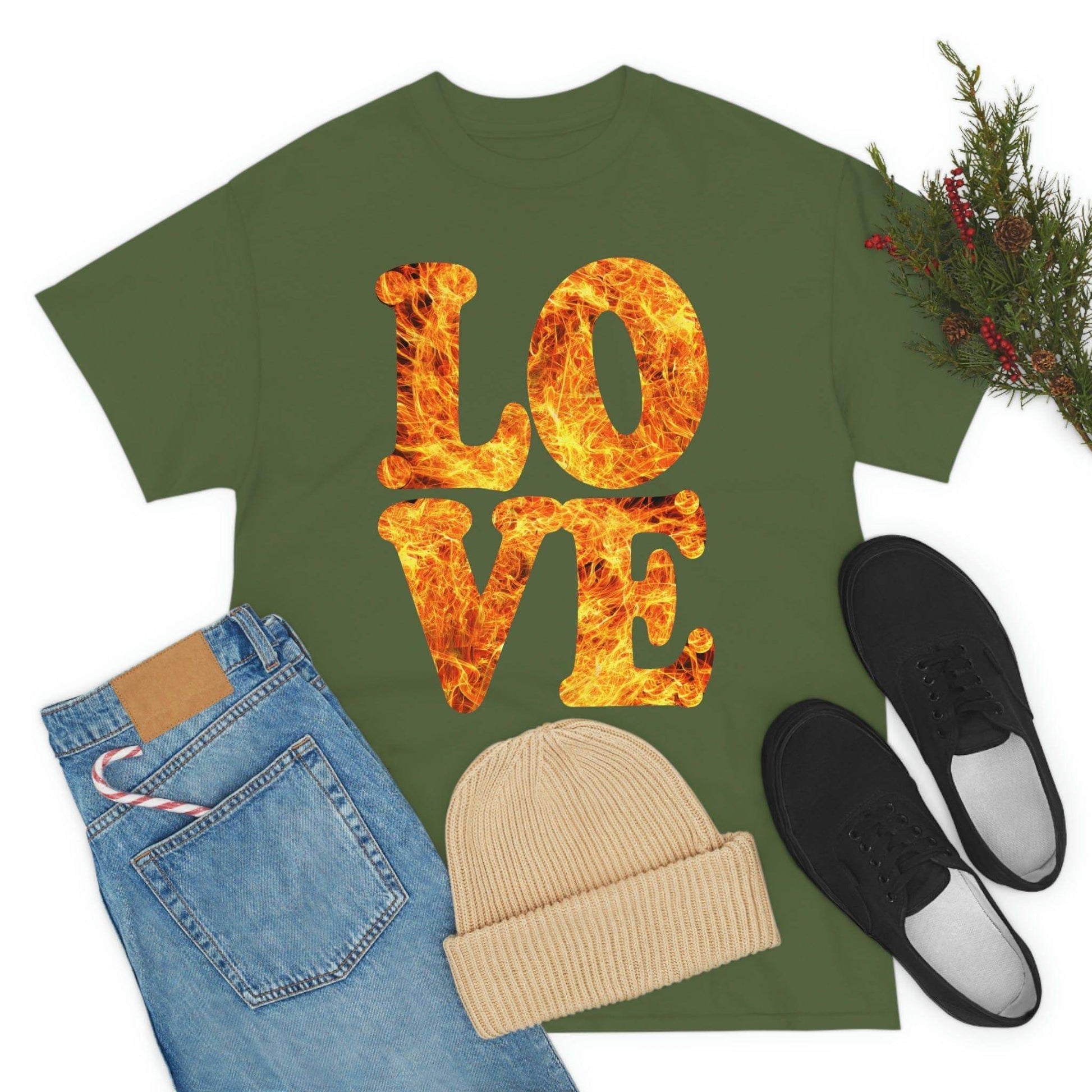 love fire big Tee - Giftsmojo