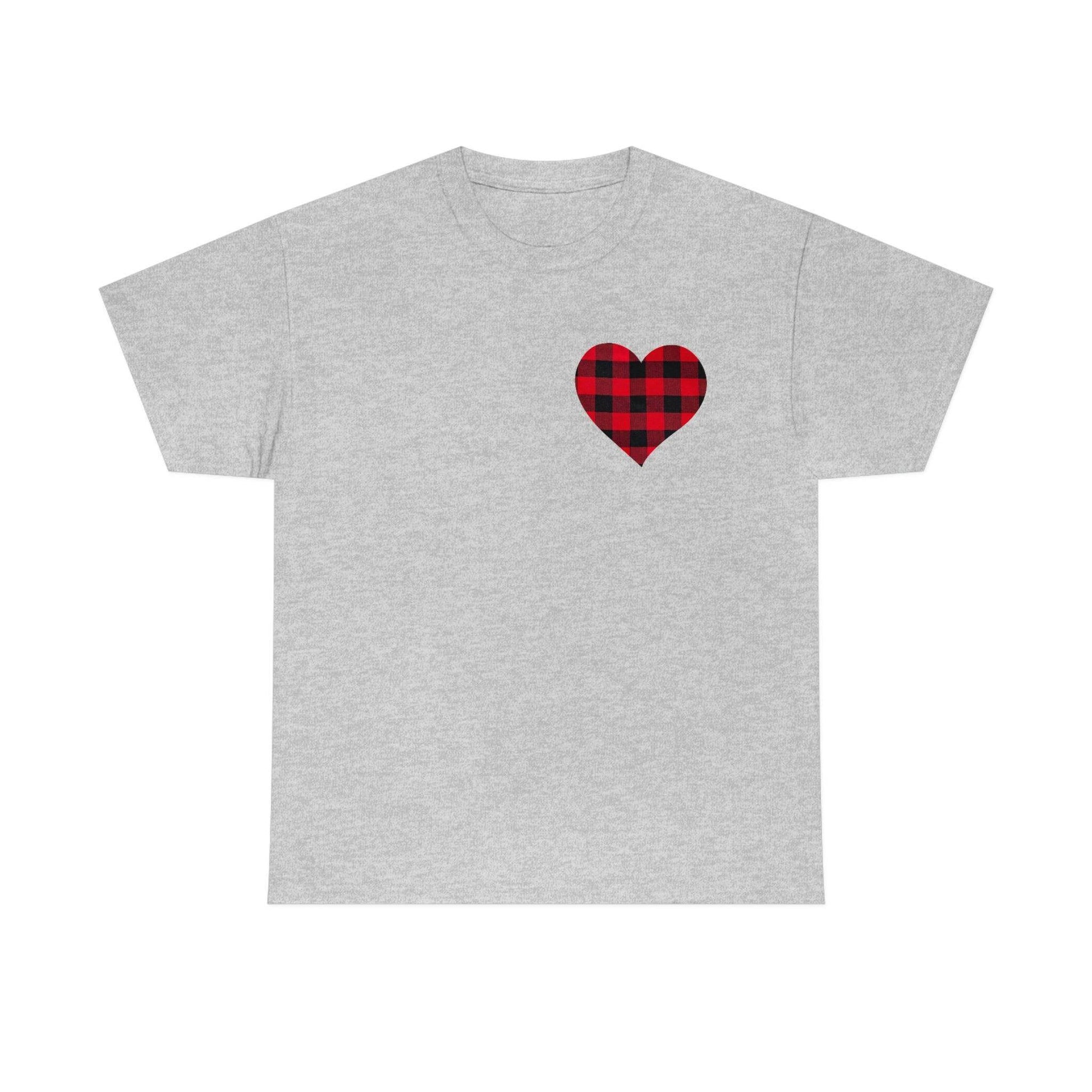 Plaid Heart T-Shirt - Giftsmojo