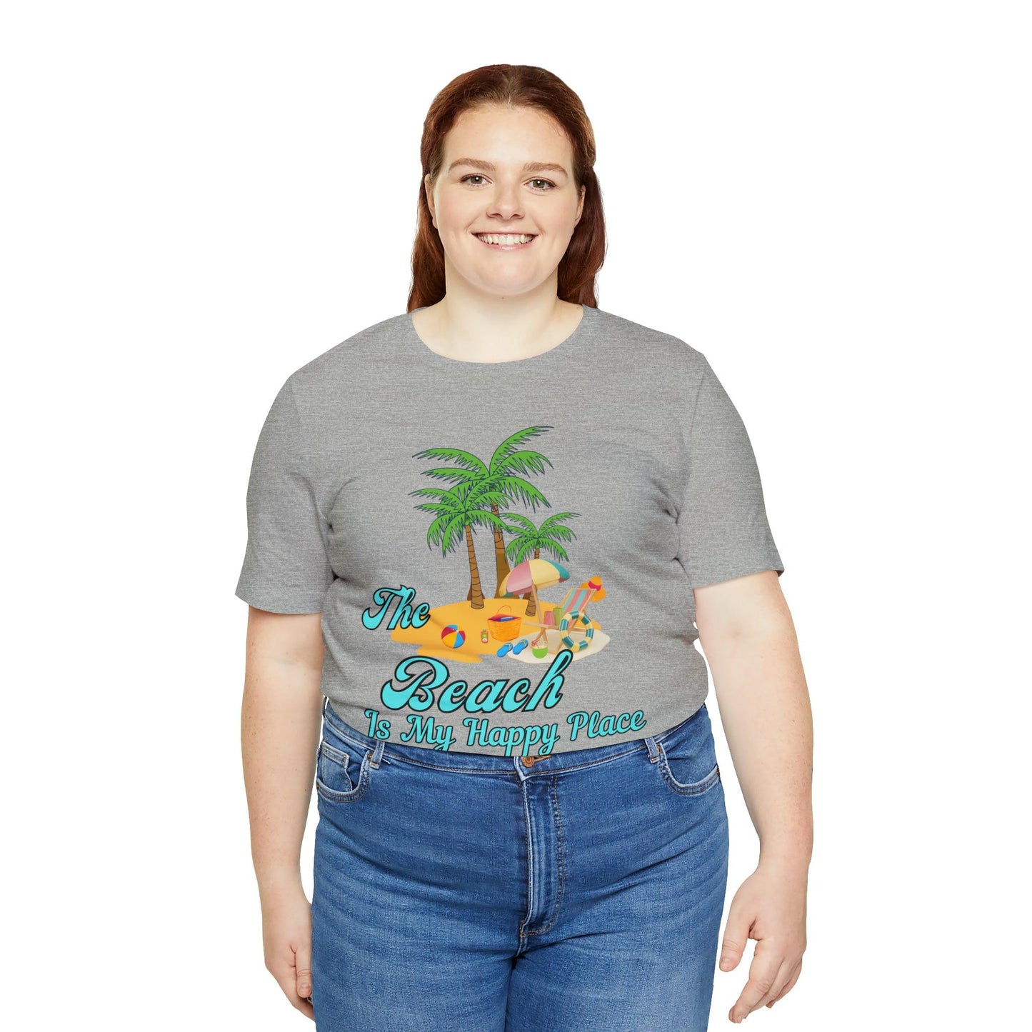 Beach shirt, The Beach is my happy place shirt, Beach t-shirt, Summer shirt, Beachwear, Beach fashion, Stylish beach apparel