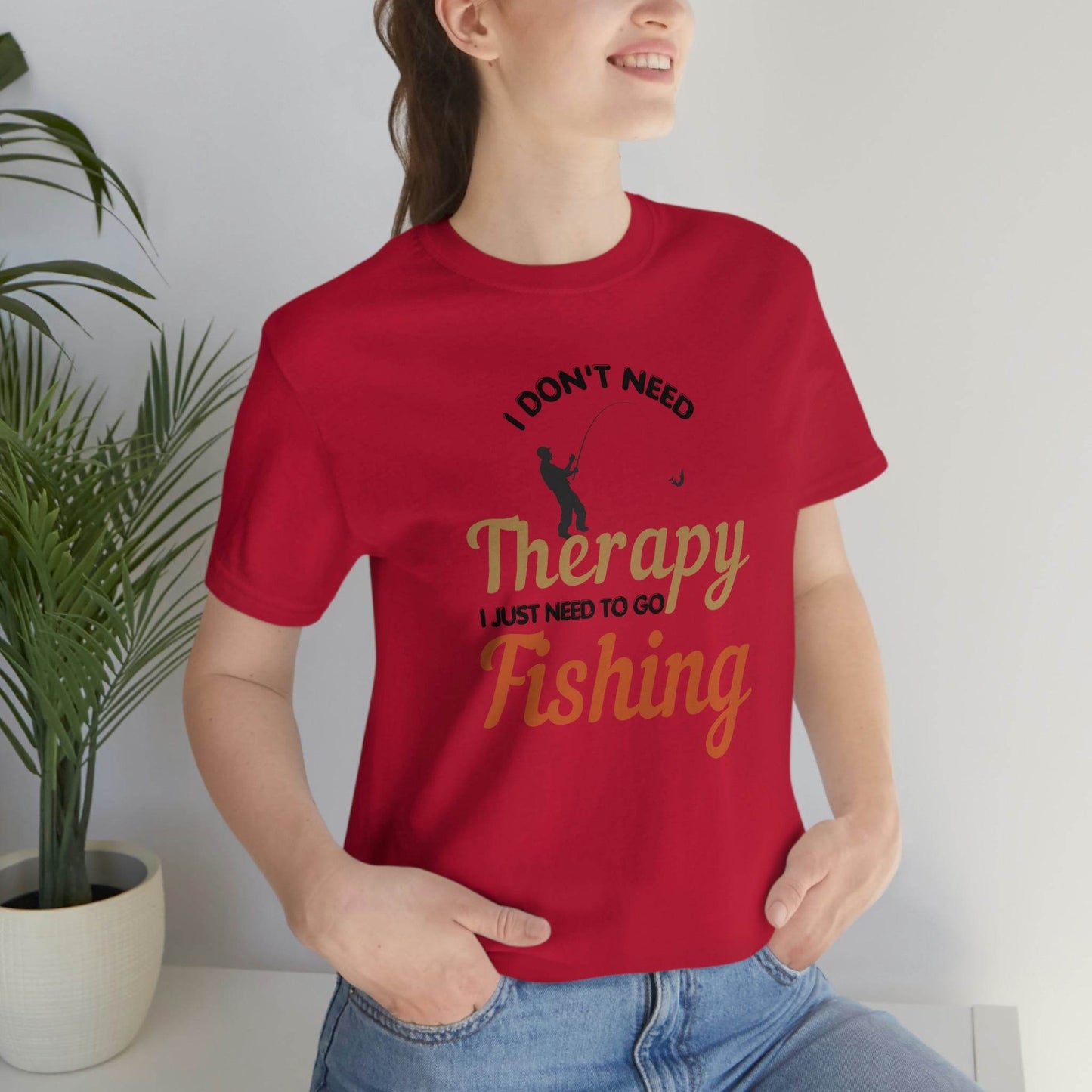 I don't need therapy I just need to go Fishing shirt, fishing shirt, dad shirt, father's day shirt, gift for Dad - Giftsmojo