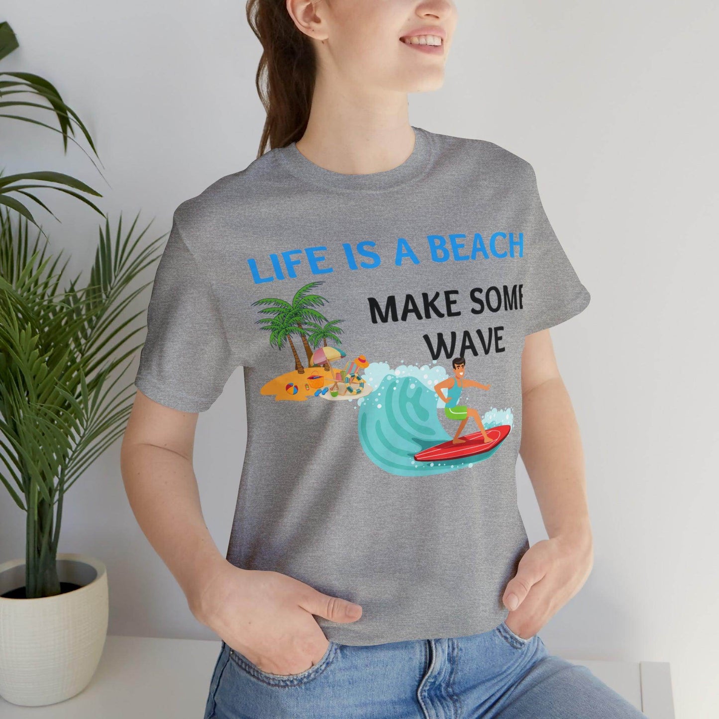 Life is a Beach shirt, Beach t-shirt, Summer shirt, Relaxing beachwear, Coastal fashion, Beach-inspired clothing, Beach adventure apparel - Giftsmojo