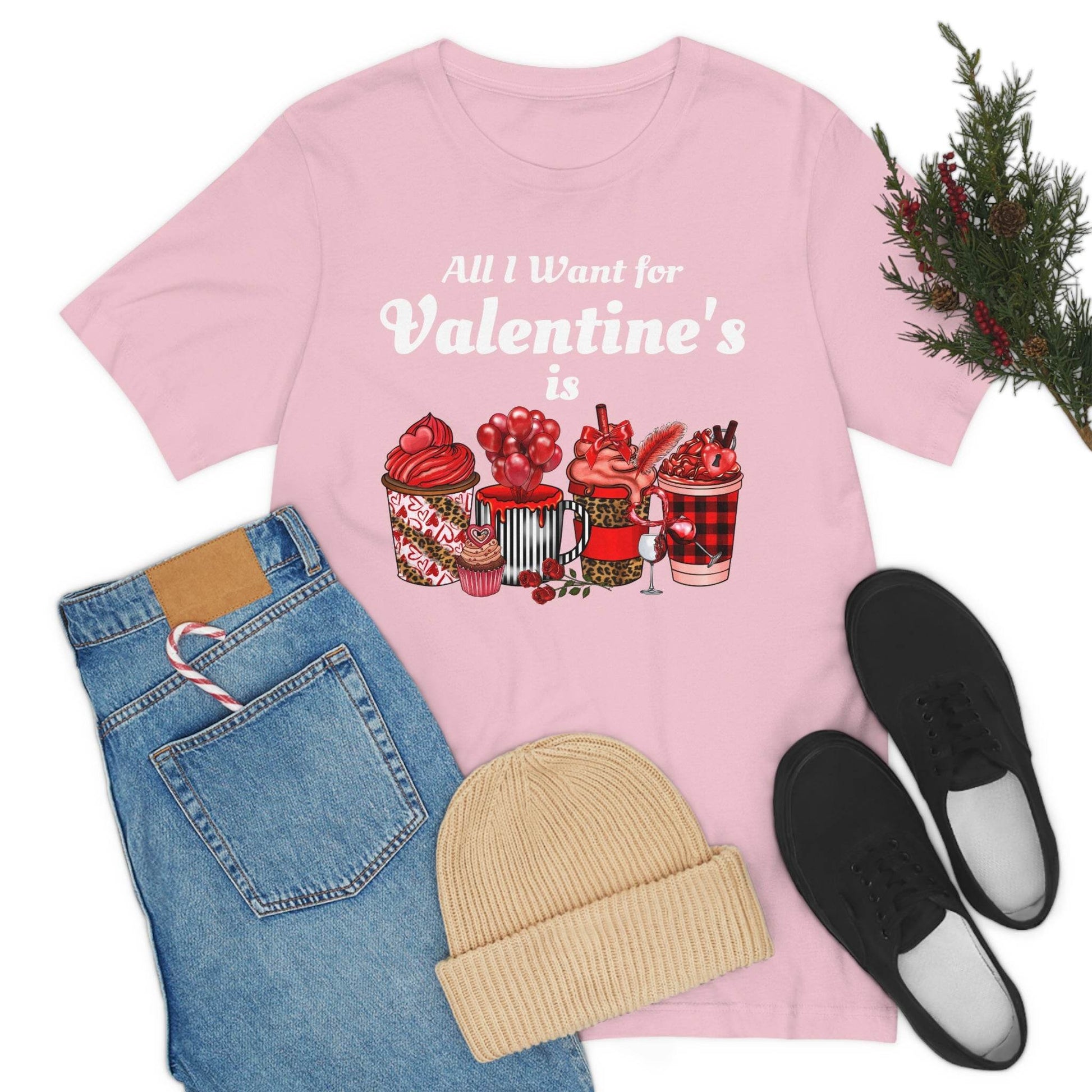 All I want for Valentines is Coffee Tee - Giftsmojo