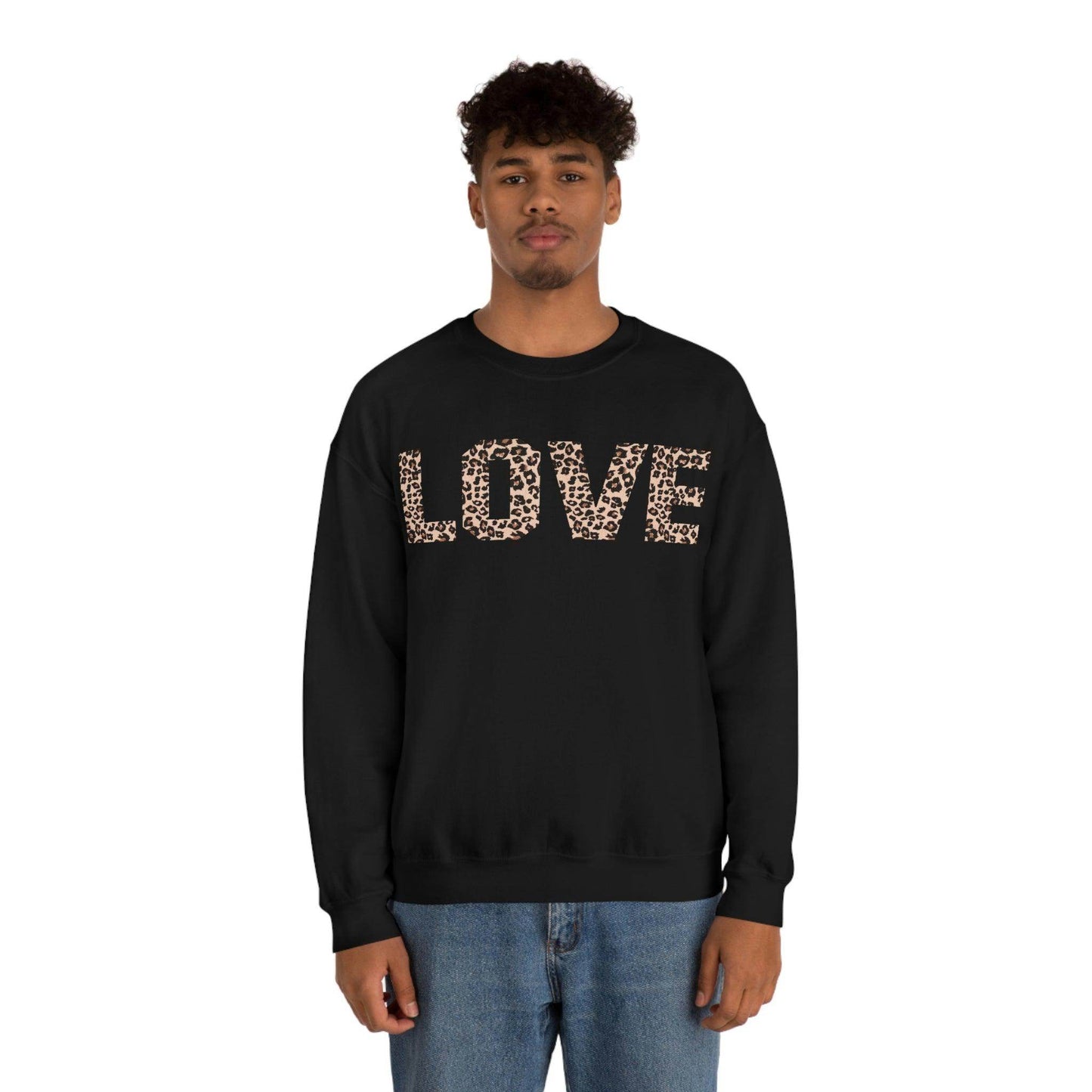 Leopard print love Sweatshirt - Giftsmojo