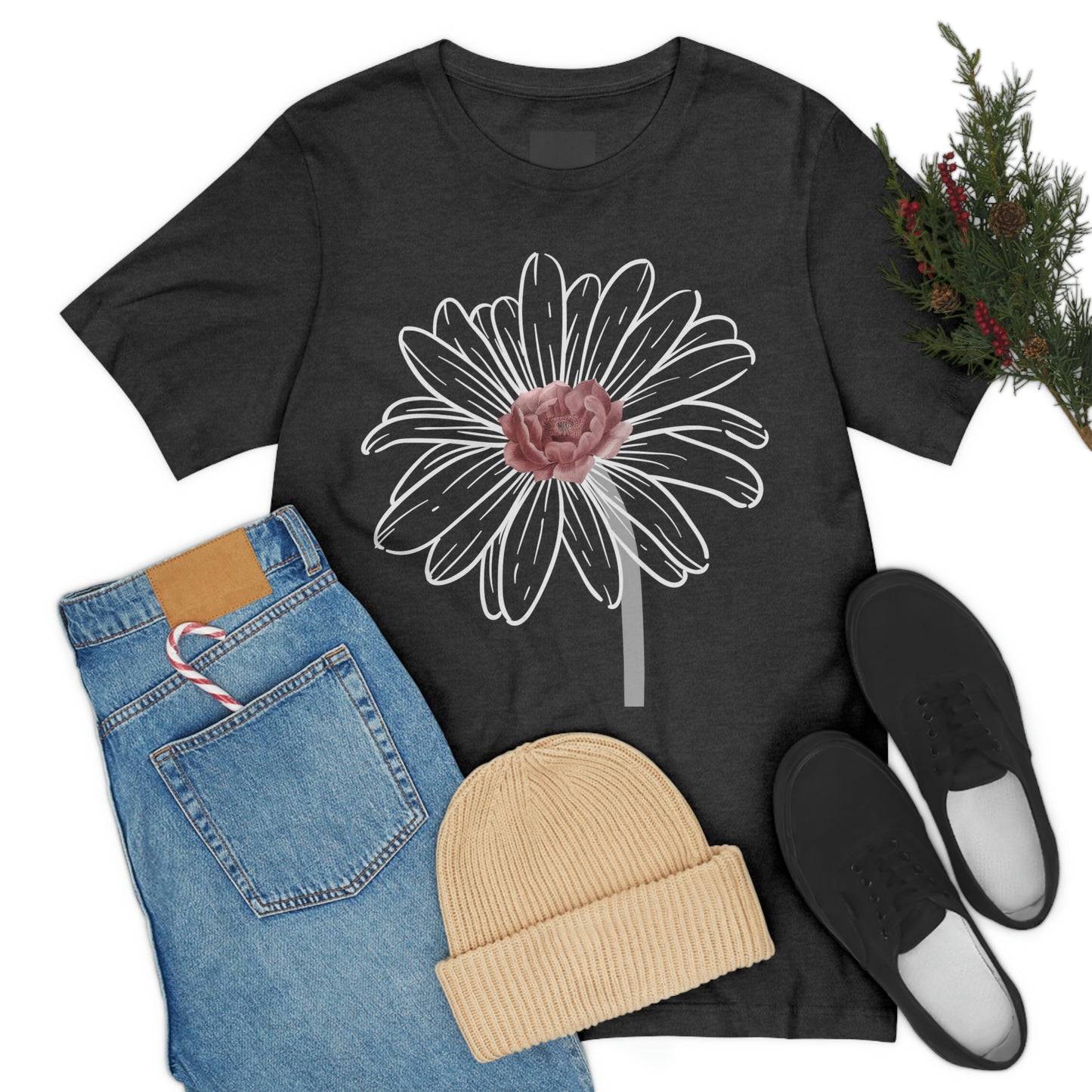 Flower Tshirt, Vintage Flower Shirt, Vintage Botanical Shirt, Vintage T-shirt, Graphic Tshirt, Botanical Print, Wildflower shirt, floral Tee