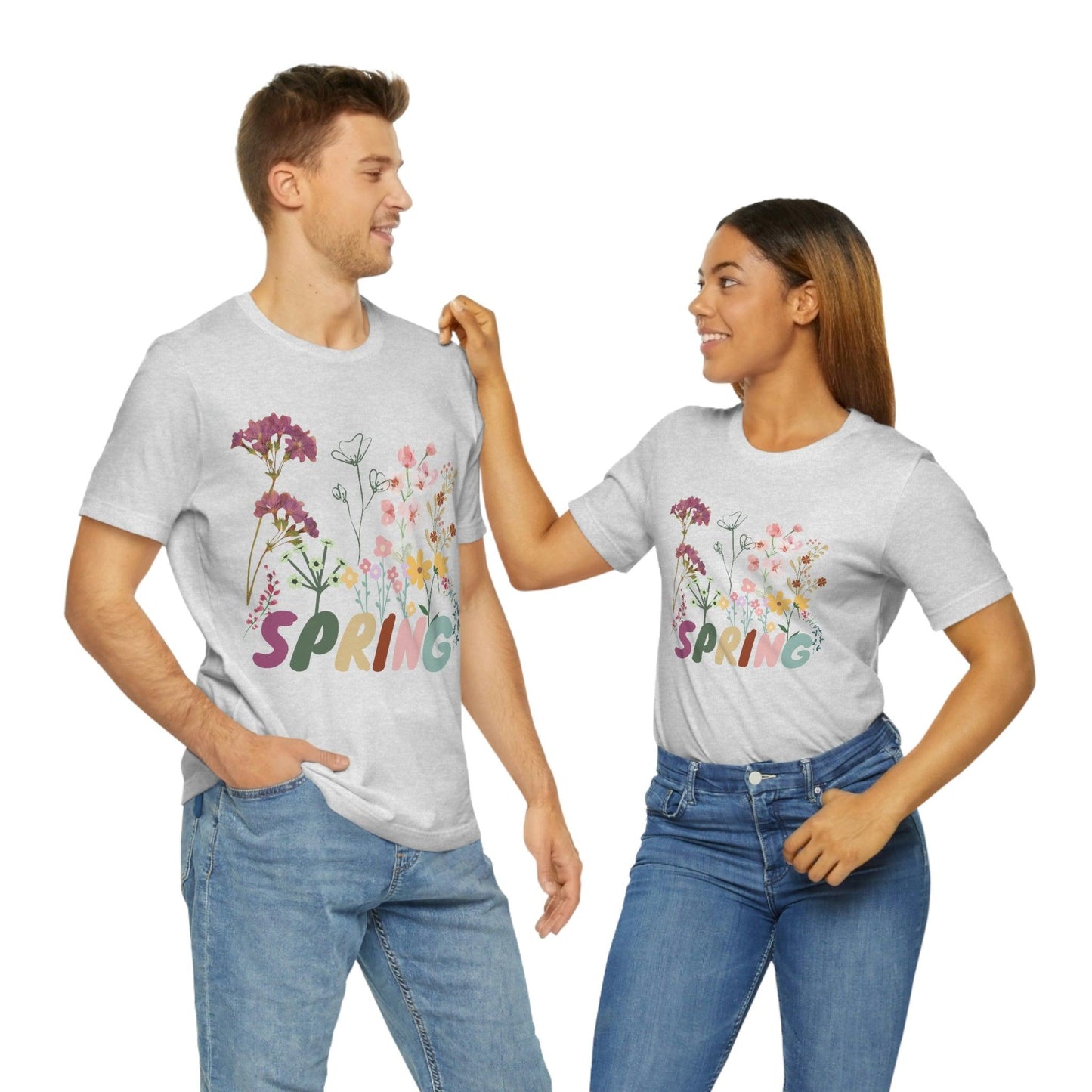 Spring Shirt, Flower T shirt, Vintage Botanical Shirt, Vintage T-shirt, Graphic Tshirt, Botanical Print, Vintage Flower Shirt, Wildflower,