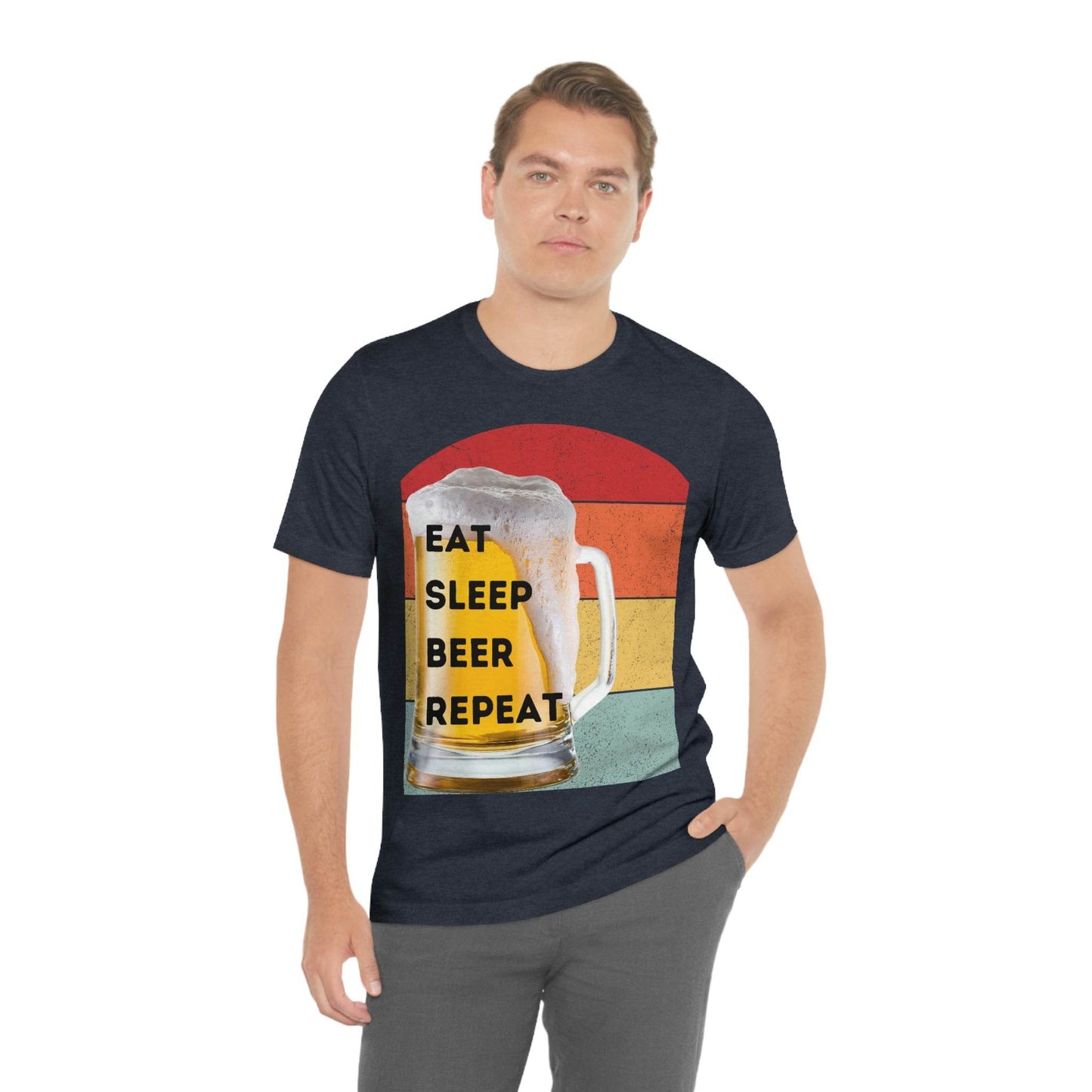 Retro shirt Eat Sleep Beer Repeat - funny beer shirt - Giftsmojo