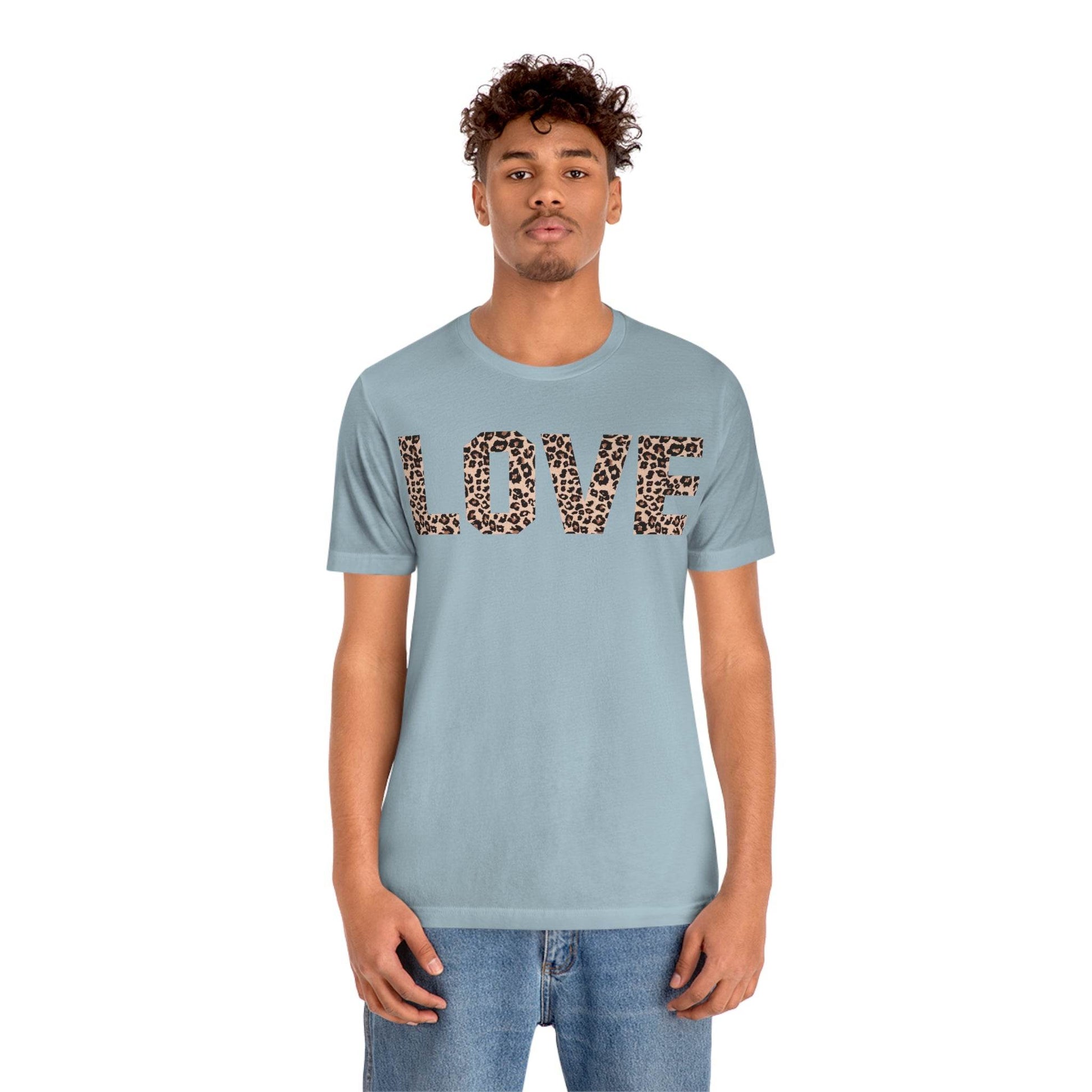 Leopard print love Tee - Giftsmojo