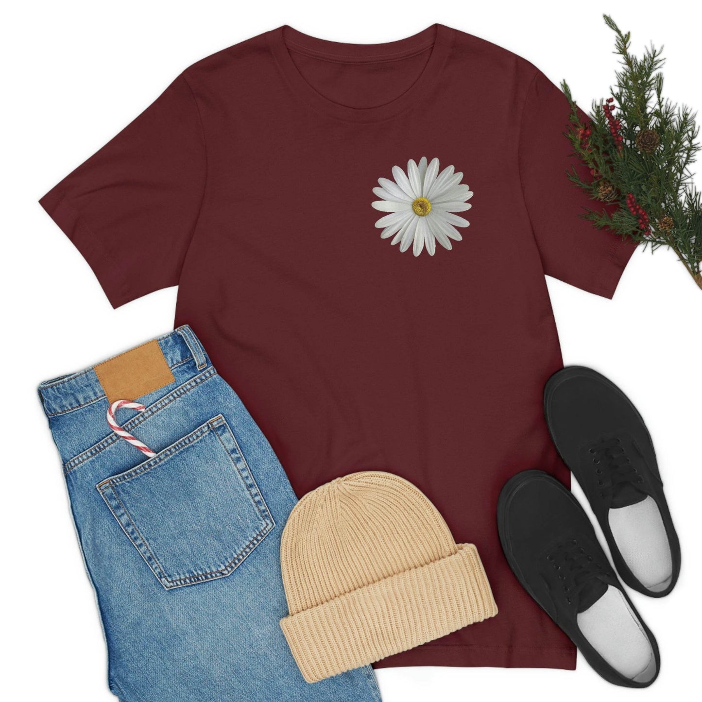 Daisy Shirt Floral Shirt Gift, Boho Shirt, Birth Month Flower, Gift For Mom, Daisy Women Shirt Flower Tee Summer Shirt, - Giftsmojo