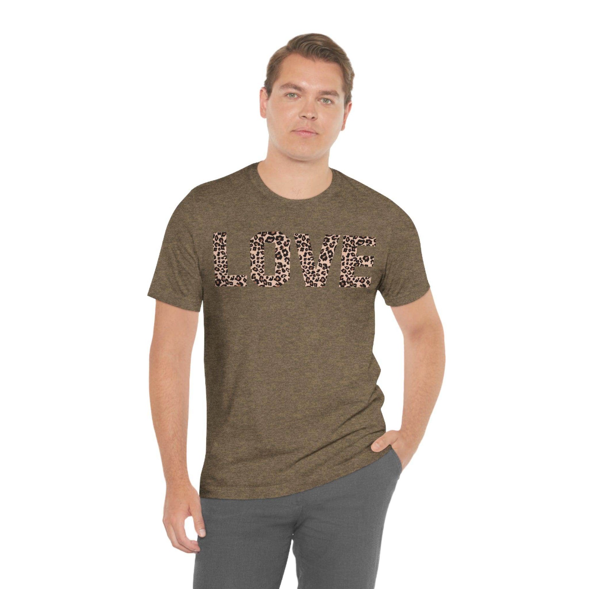 Leopard print love Tee - Giftsmojo