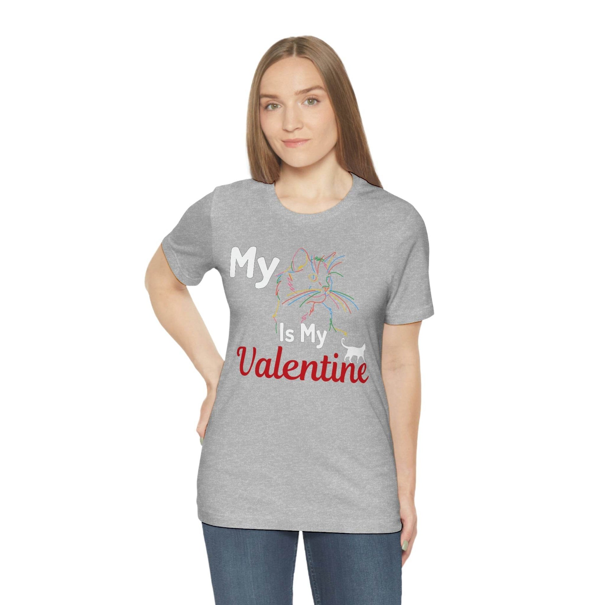 My Cat is My Valentine, Cute Pet lover Valentine shirt - Cute Cat lover shirt - Cat Mom shirt - Giftsmojo