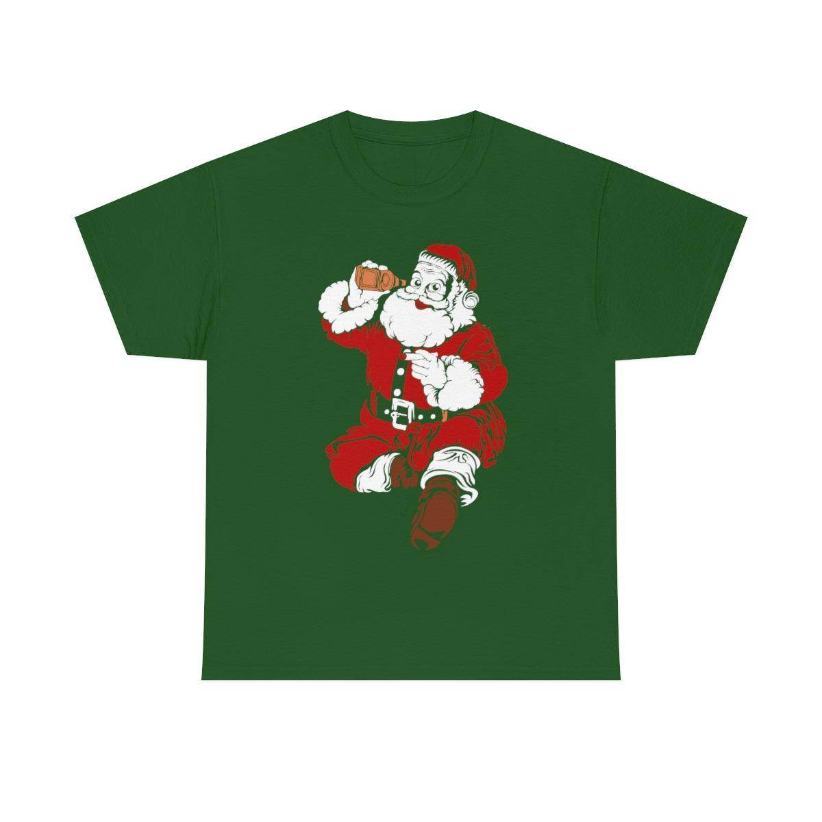 Santa Drinking Beer Funny T-shirt Funny Christmas Shirt Funny Santa Shirt Santa Gift - Giftsmojo