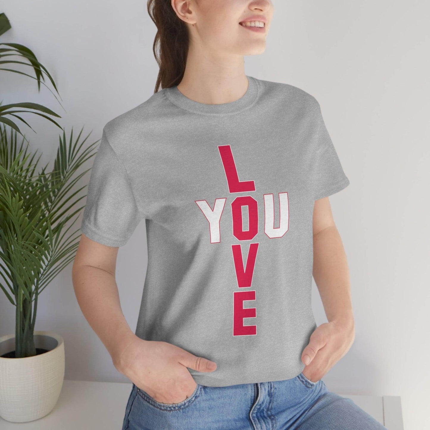 T-shape Love you Tee - Giftsmojo