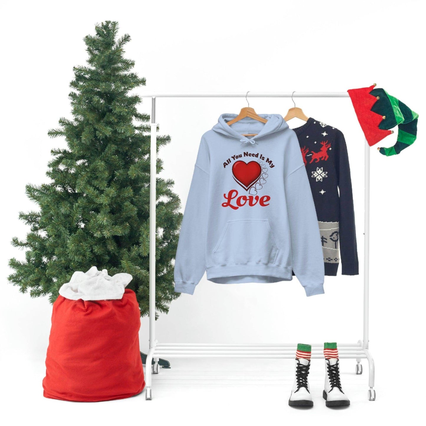 All you need is My Love Hooded Sweatshirt - Giftsmojo