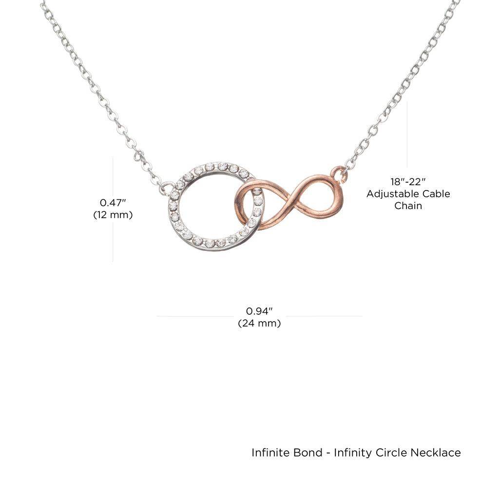 Gift to Mom From Son - Infinite Bond - Infinity Circle Necklace - Giftsmojo