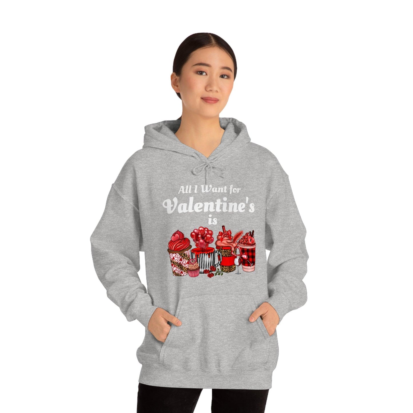 All I want for Valentine's is Coffee Hooded Sweatshirt