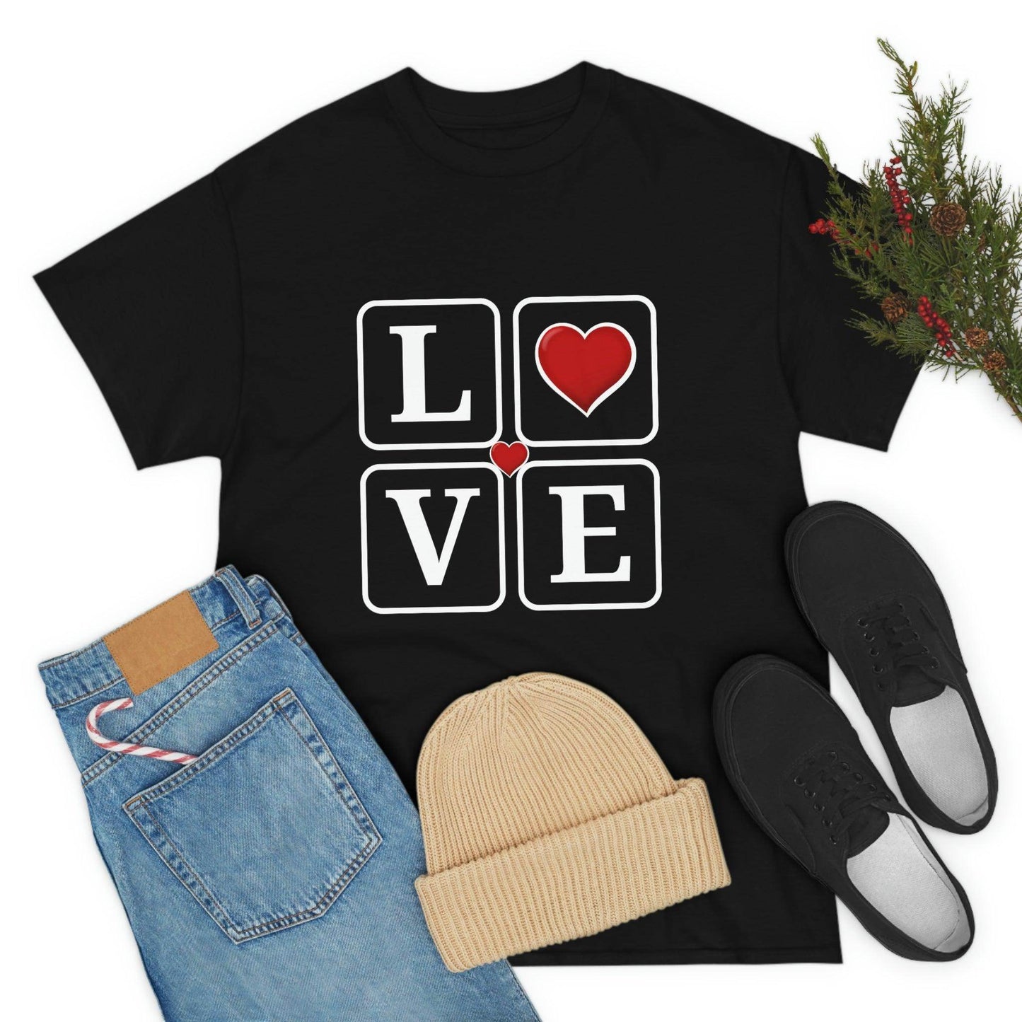 Love square Hearts Shirt, Great Gift for Valentine's day, birthday, engagement, anniversary and many more - Giftsmojo