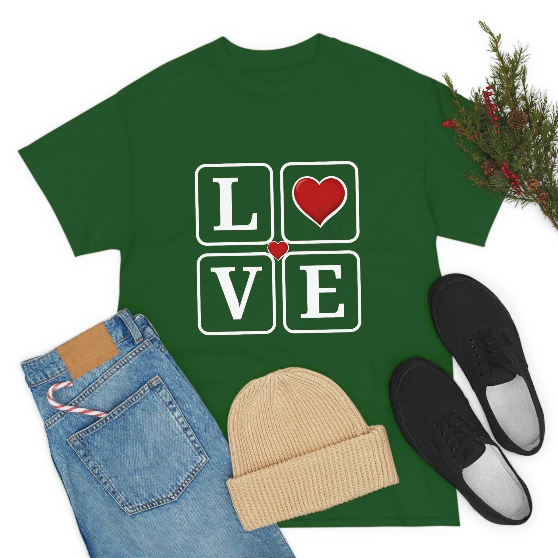 Love square Hearts Shirt, Great Gift for Valentine's day, birthday, engagement, anniversary and many more - Giftsmojo