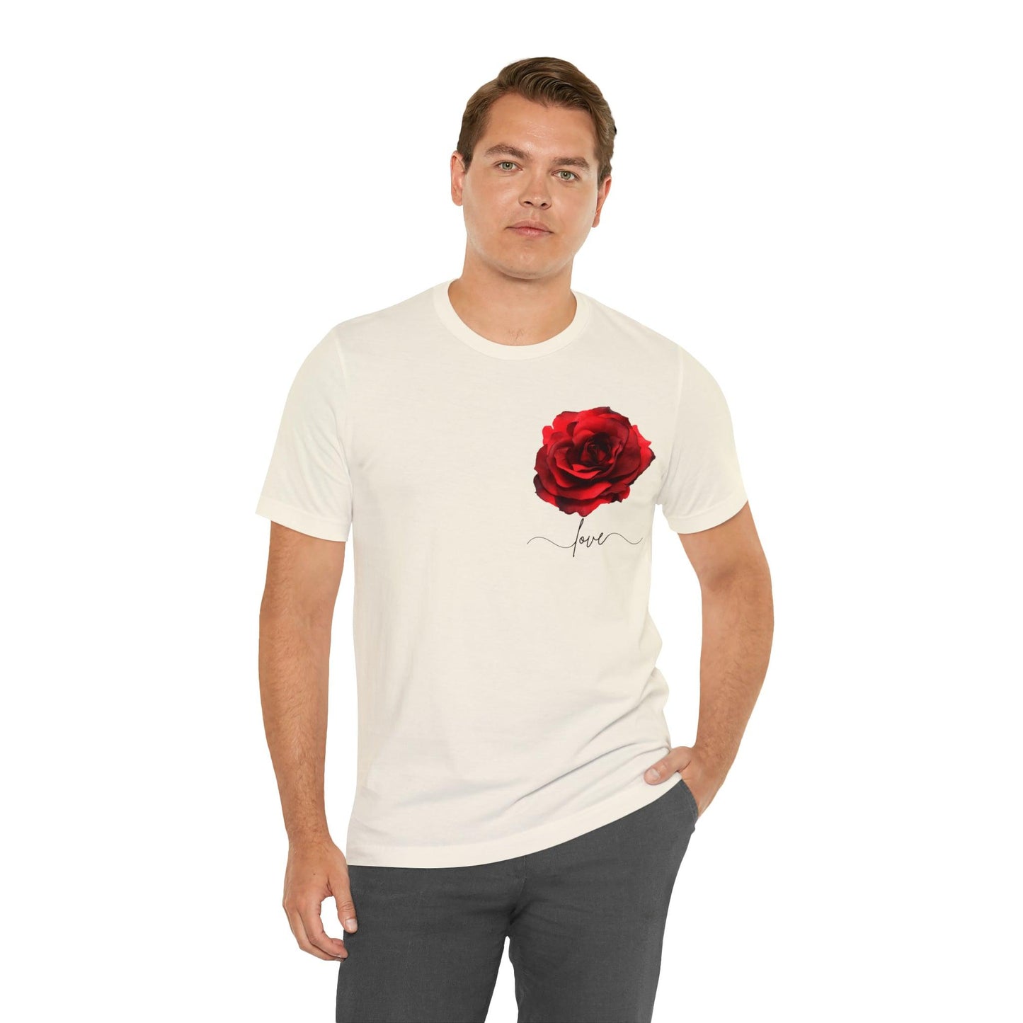 Love Rose Flower shirt, Floral motif, Floral shirt, Engagement gift, Anniversary gift, Wedding gift, gift for Wife, gift for Mom