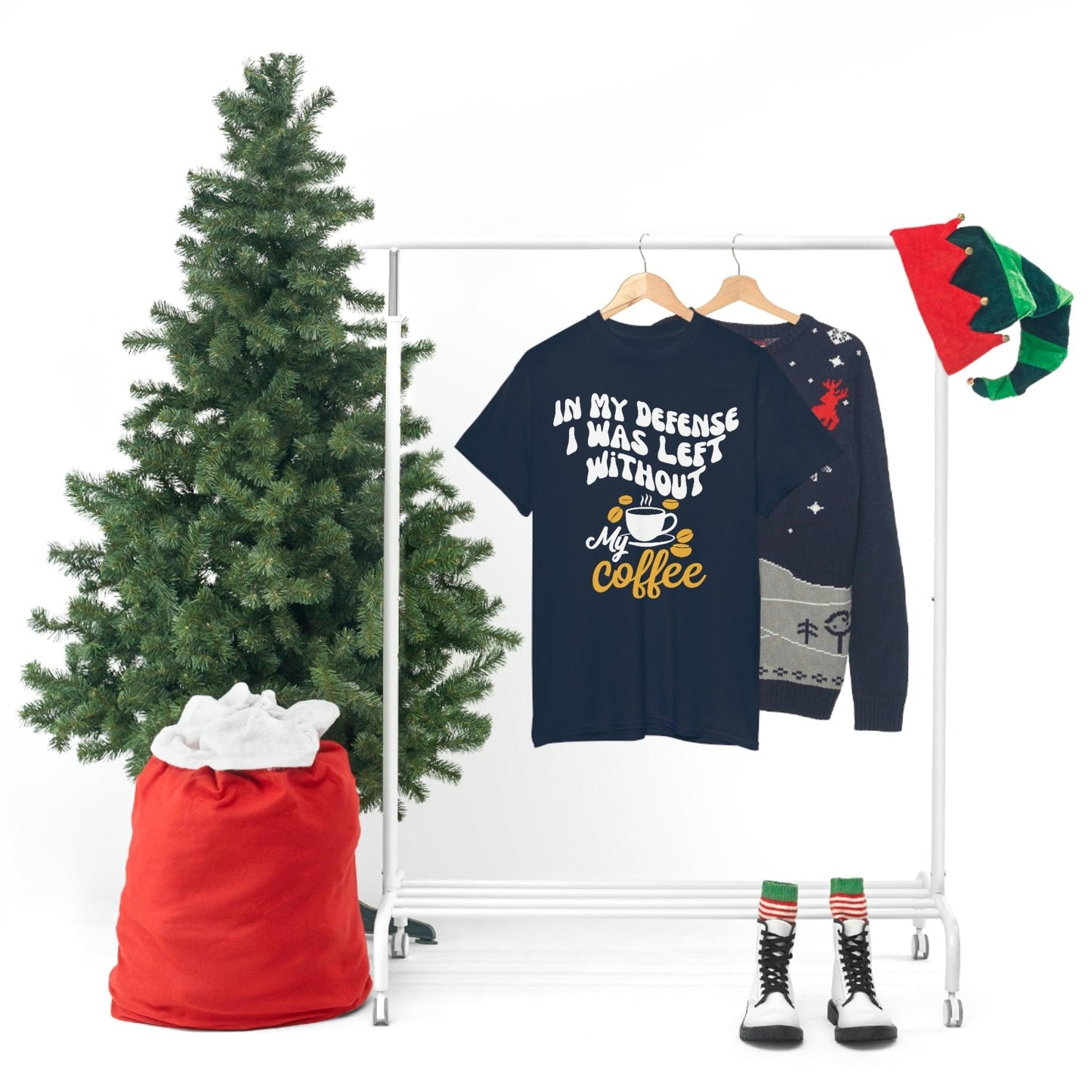 In My defense I was left without coffee Tee - Giftsmojo