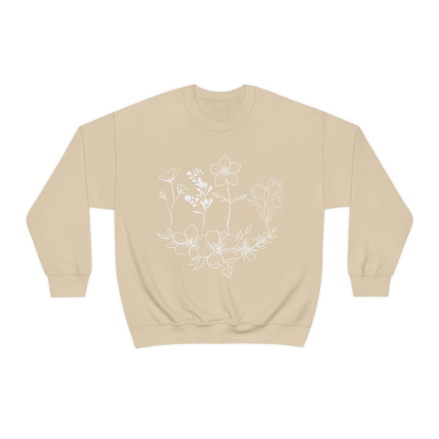 Flower sweatshirt, Vintage Flower Shirt, Vintage Botanical Shirt, plant sweatshirt, - Giftsmojo