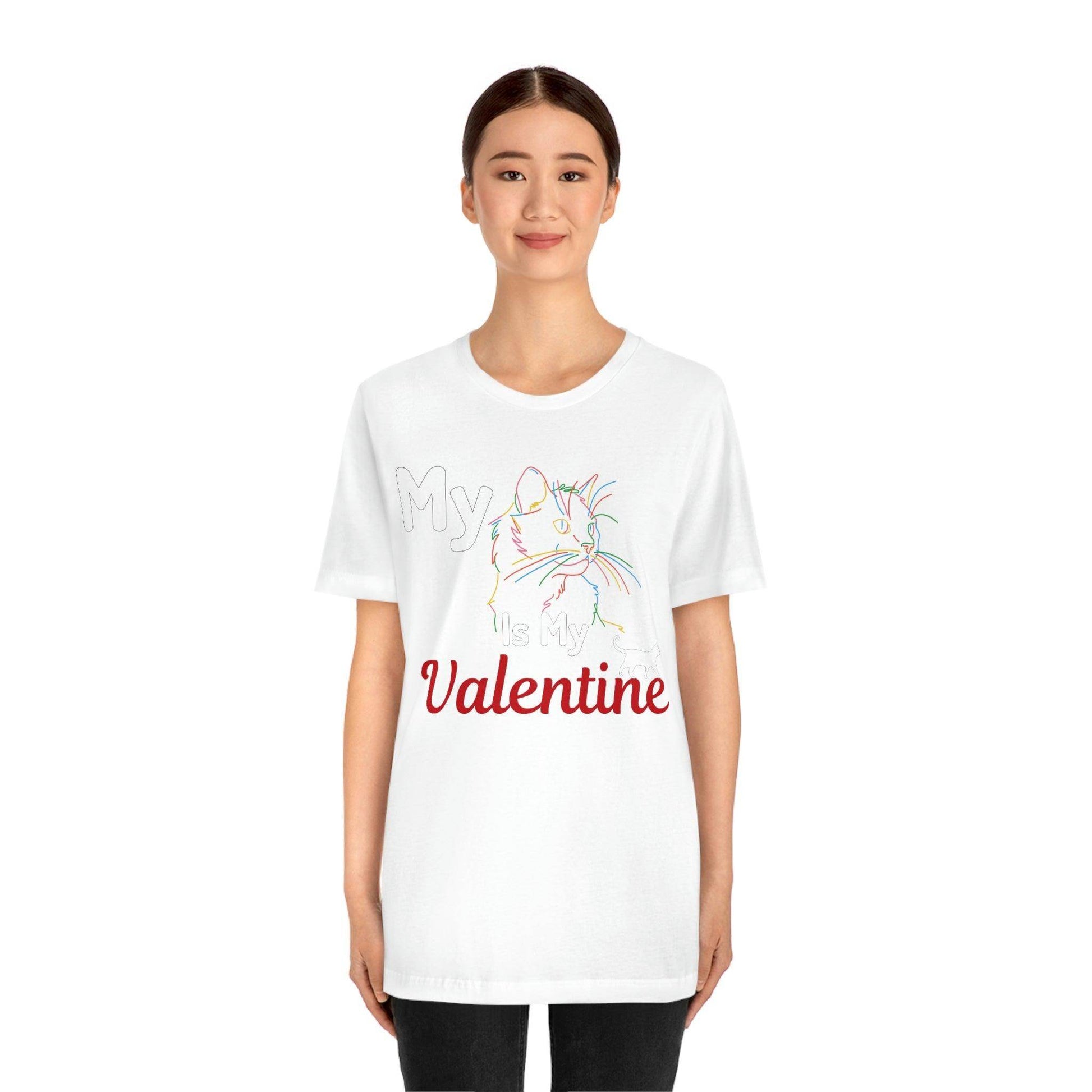 My Cat is My Valentine, Cute Pet lover Valentine shirt - Cute Cat lover shirt - Cat Mom shirt - Giftsmojo