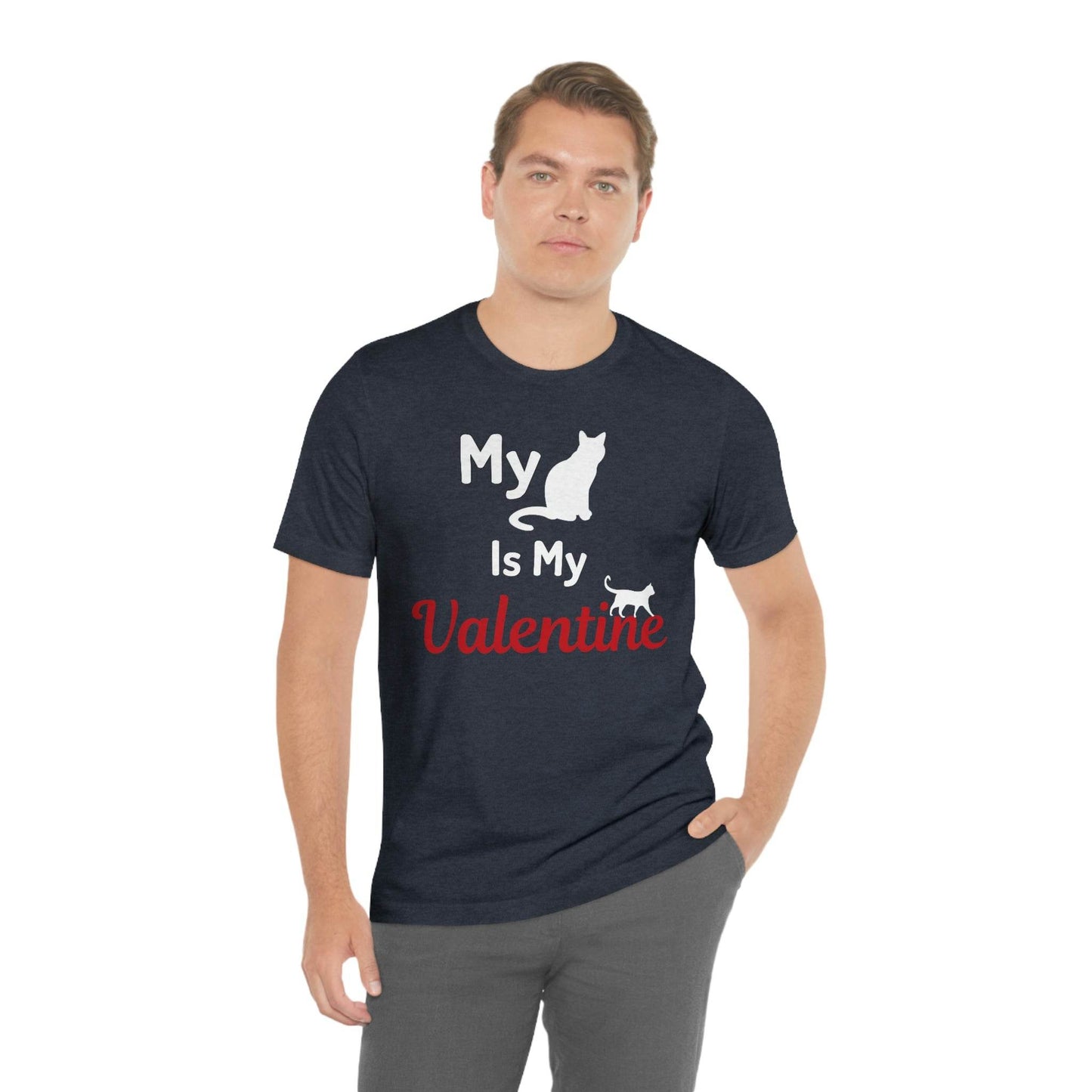 My Cat is My Valentine, Pet lover Valentine shirt - Cute cat lover shirt - gift for cat lovers - Giftsmojo