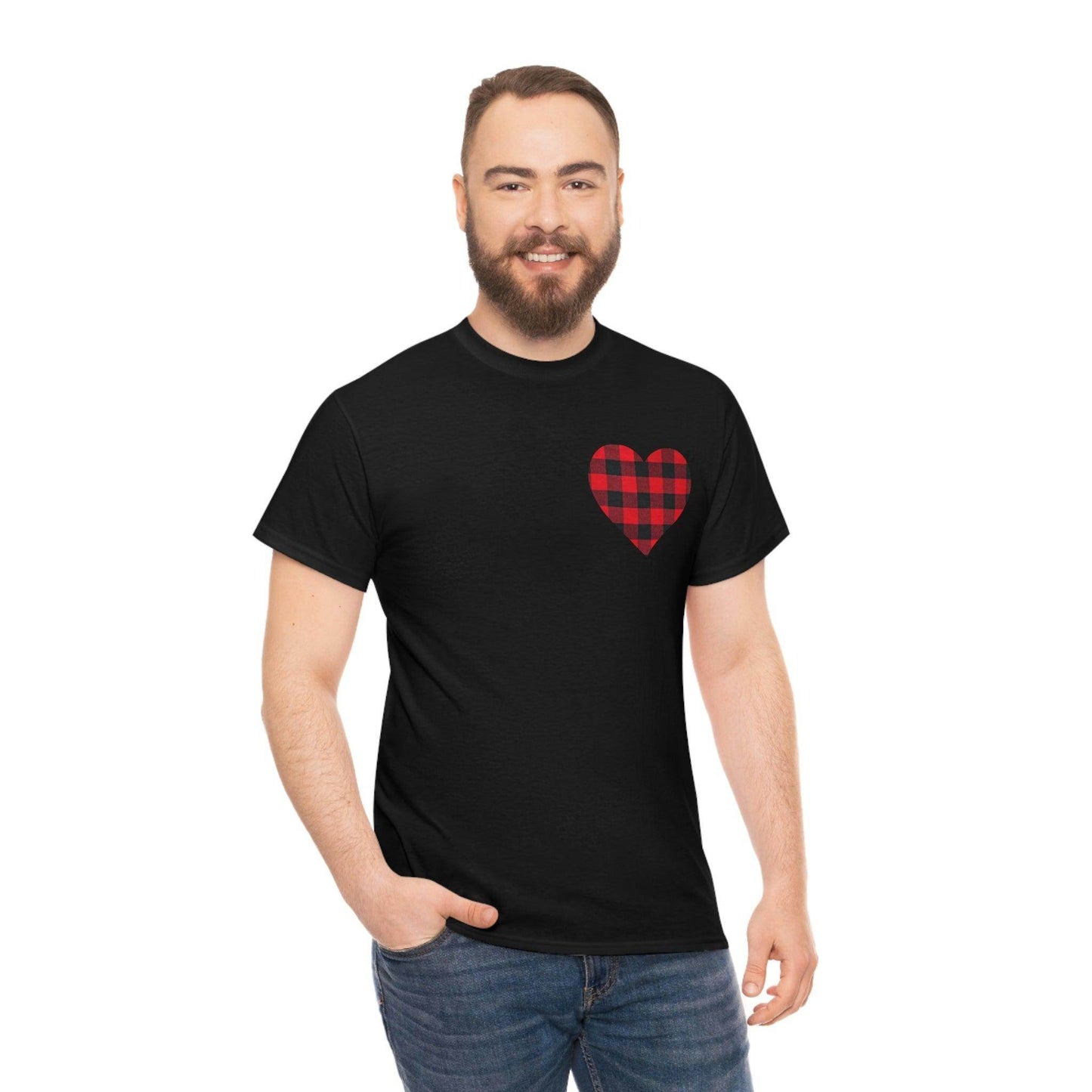 Plaid Heart T-Shirt - Giftsmojo