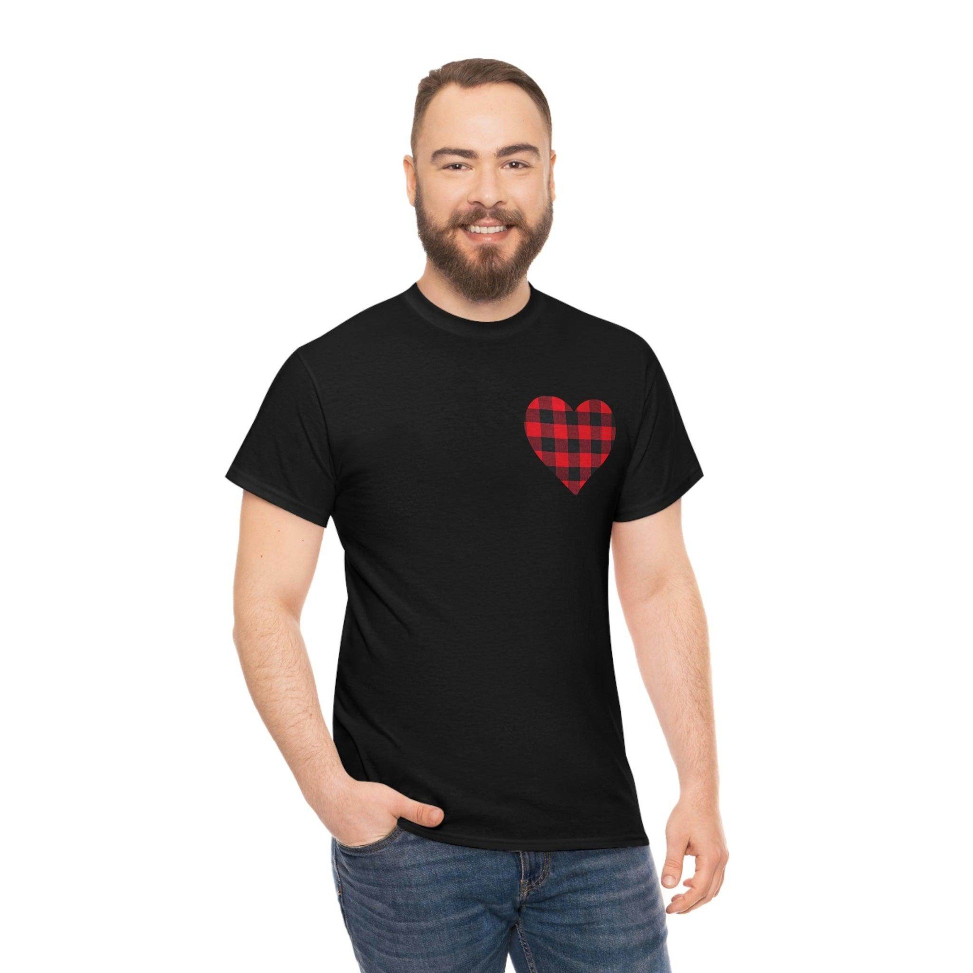 Plaid Heart T-Shirt - Giftsmojo
