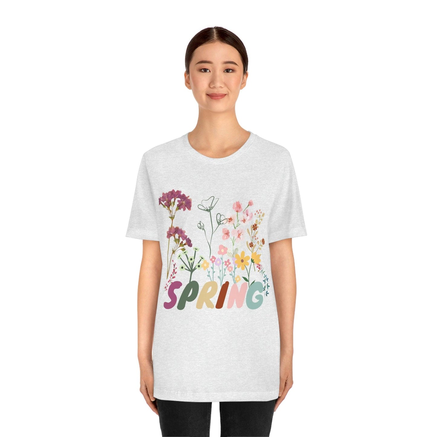 Spring Shirt, Flower T shirt, Vintage Botanical Shirt, Vintage T-shirt, Graphic Tshirt, Botanical Print, Vintage Flower Shirt, Wildflower,