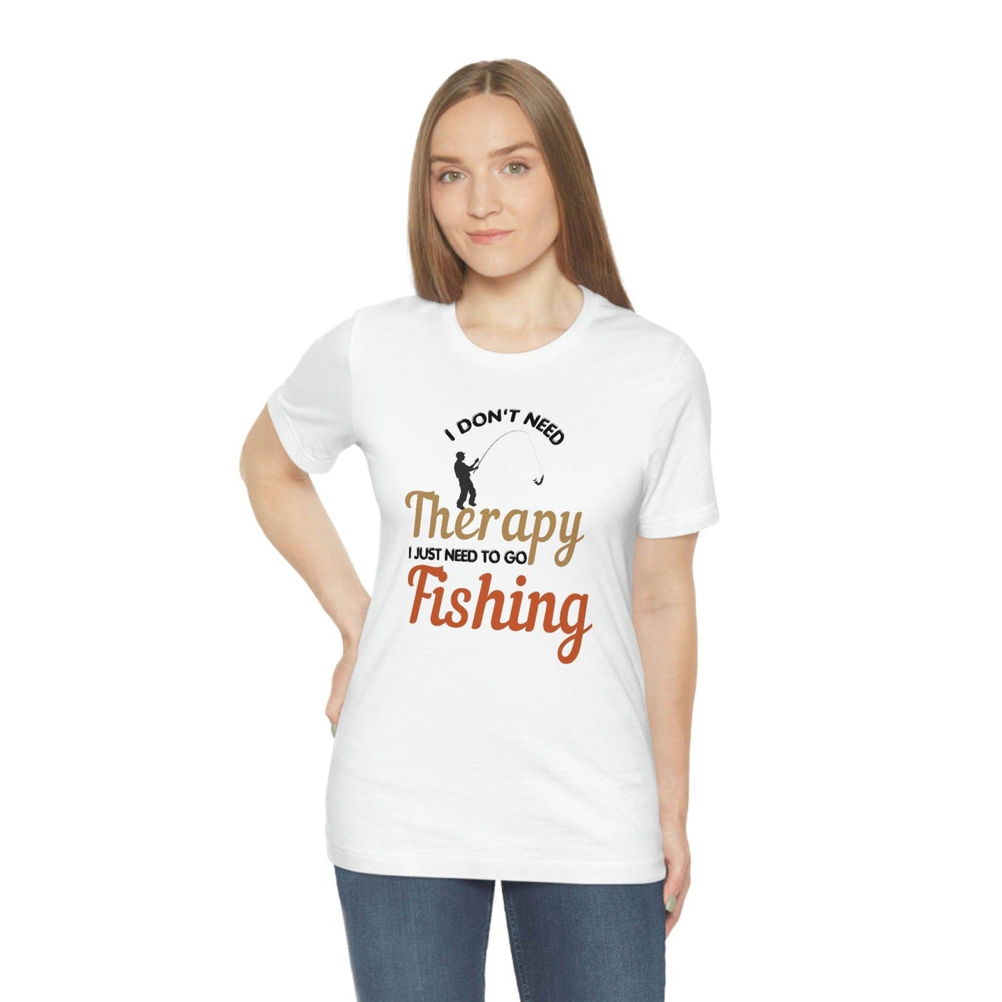 I don't need therapy I just need to go Fishing shirt, fishing shirt, dad shirt, father's day shirt, gift for Dad - Giftsmojo
