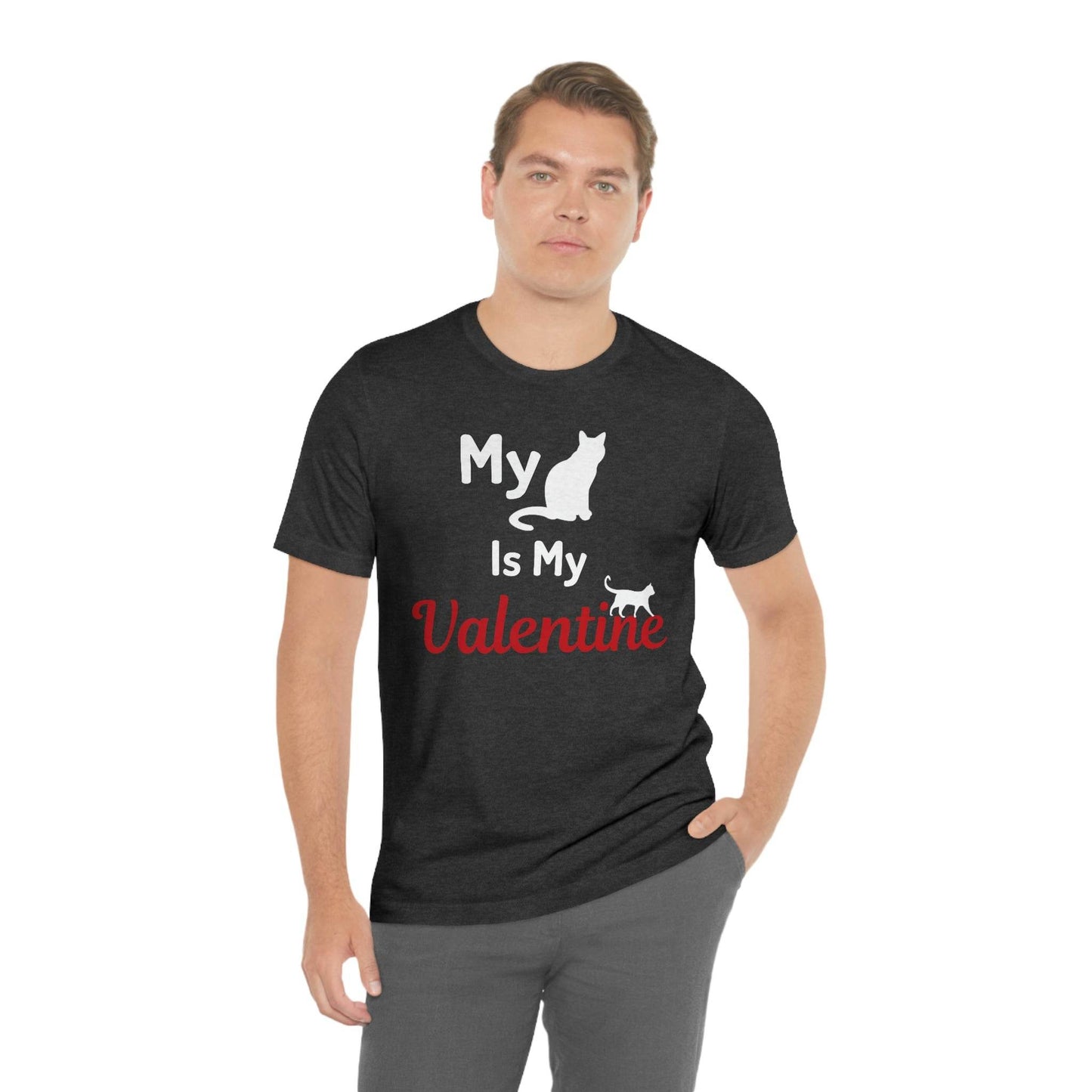 My Cat is My Valentine, Pet lover Valentine shirt - Cute cat lover shirt - gift for cat lovers - Giftsmojo