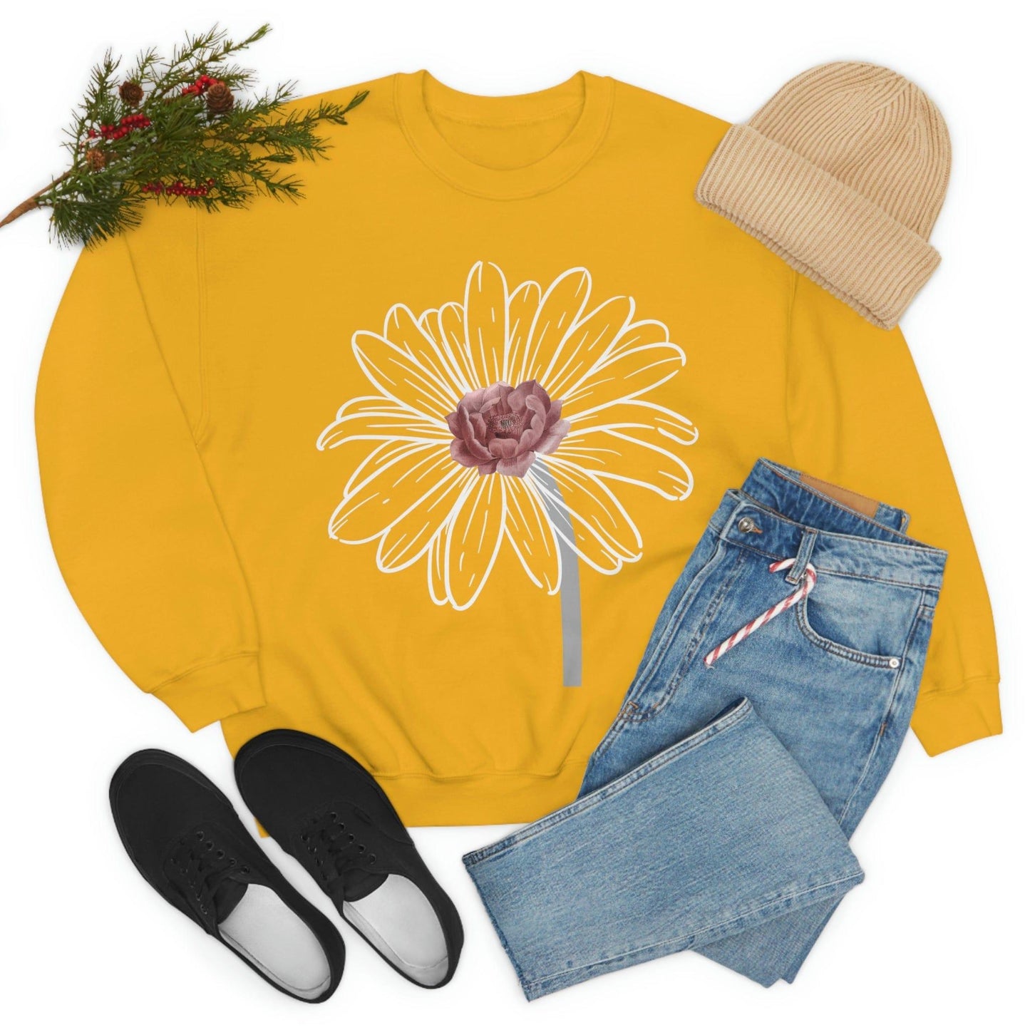 Floral Sweatshirt, Wildflower Sweatshirt, Flower sweatshirt, Wild Flowers