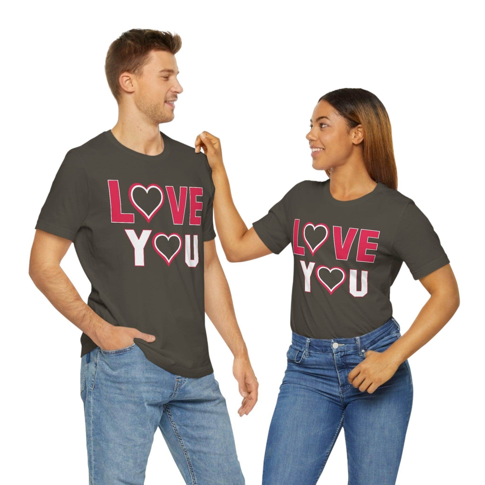love you heart Tee - Giftsmojo