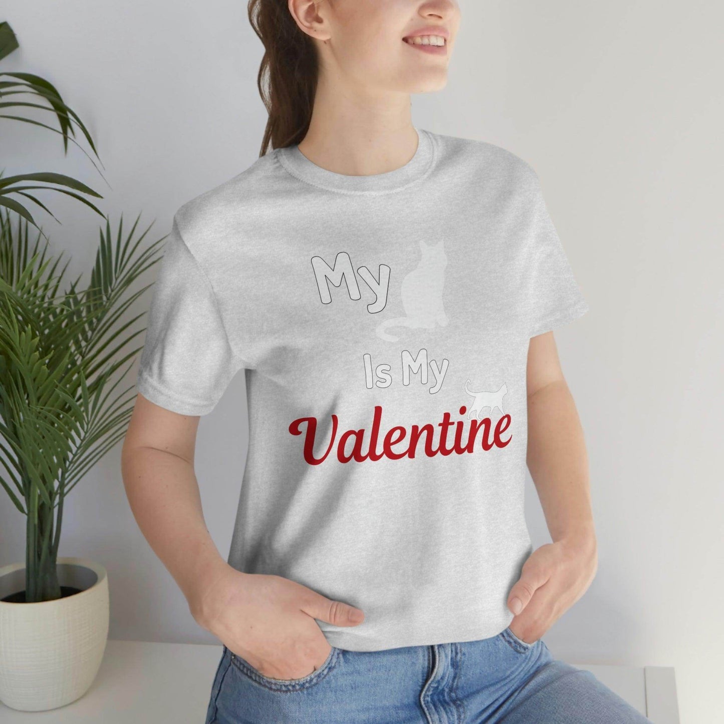 My Cat is My Valentine, Pet lover Valentine shirt - Cute cat lover shirt - gift for cat lovers - Giftsmojo