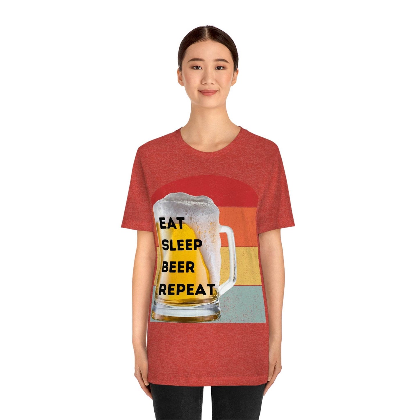 Retro shirt Eat Sleep Beer Repeat - funny beer shirt - Giftsmojo