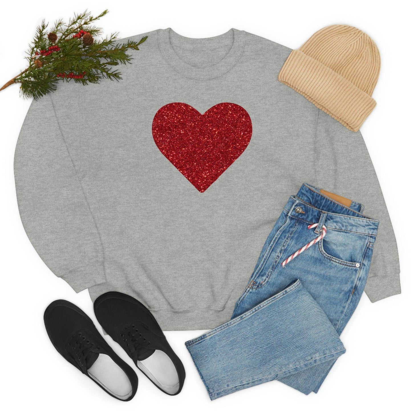 Heart Sweatshirt Love sweatshirt Love Shirt Cute Love Shirt with Heart Valentine sweatshirt - Matching Love shirt Girlfriend gift Boyfriend - Giftsmojo