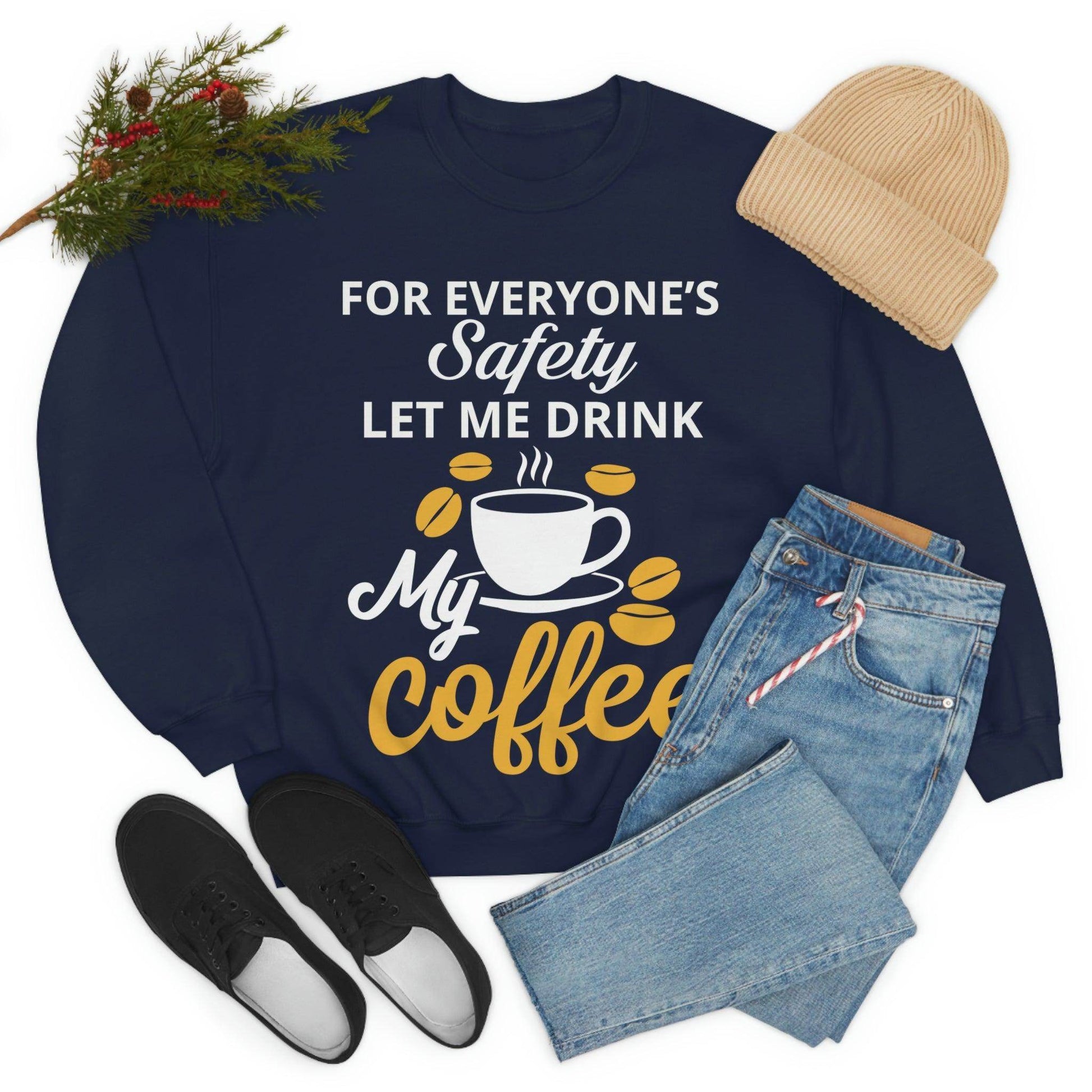 Coffee tee Unisex Heavy Blend™ Crewneck Sweatshirt - Giftsmojo