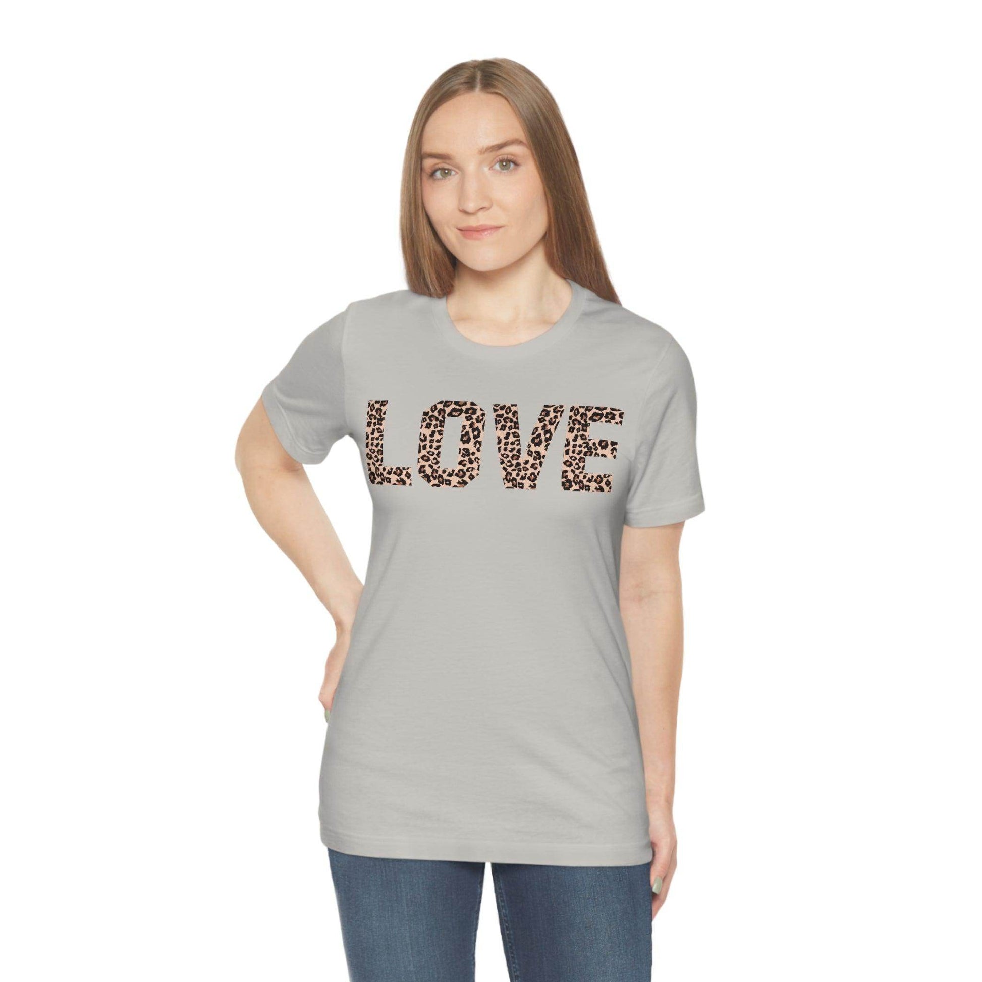 Leopard print love Tee - Giftsmojo