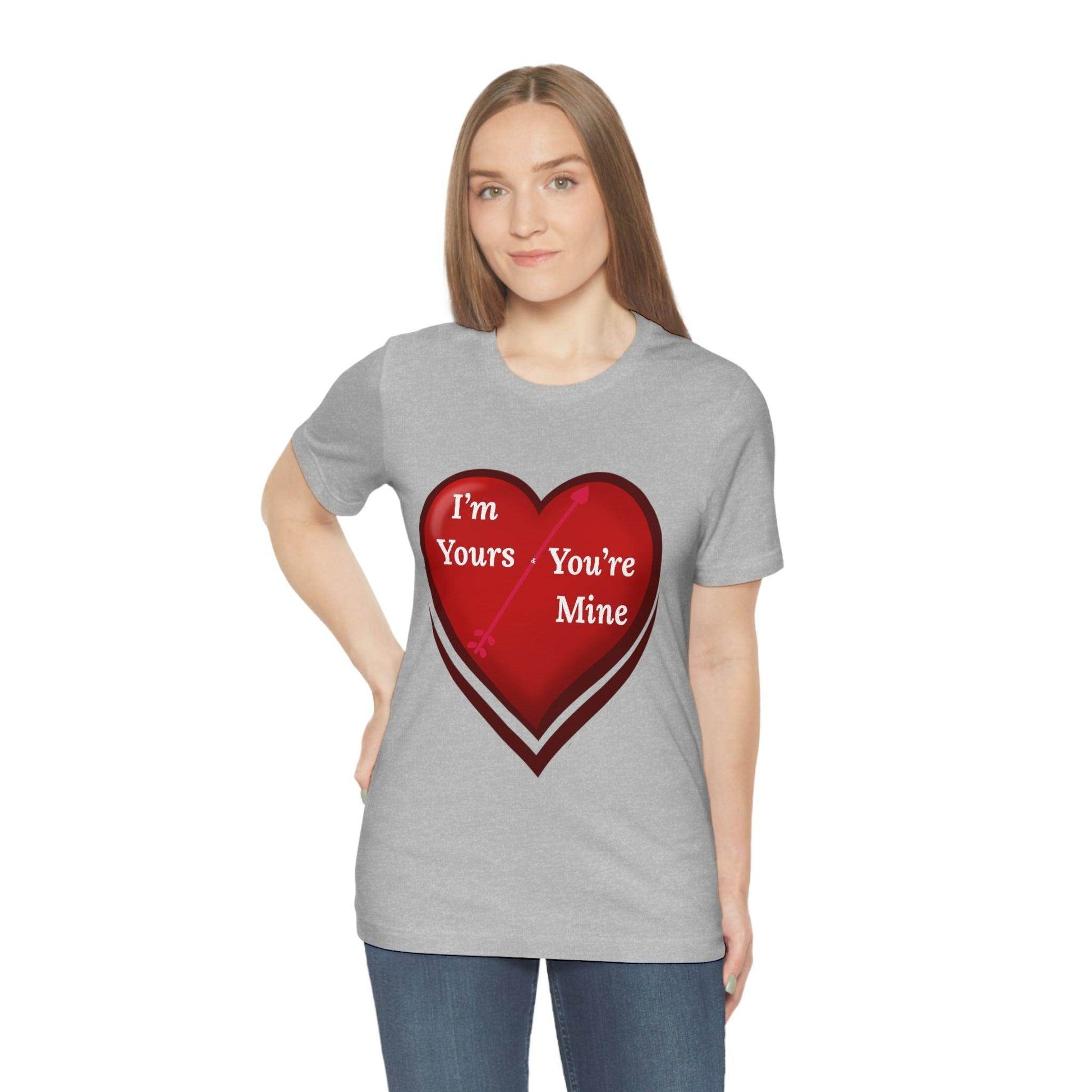 I'm Yours and You're Mine Heart Tee - Giftsmojo